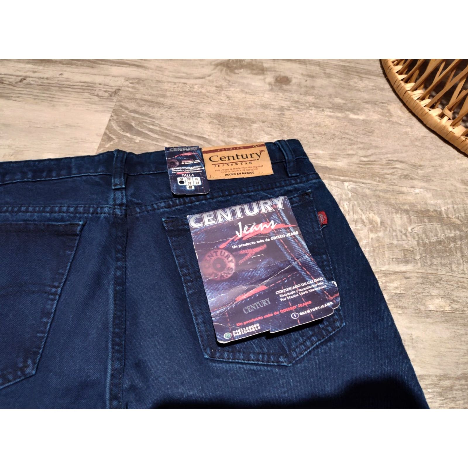 Denime VINTAGE Century Jeanswear Men's Denim Jeans 34x30 Straight Blue 90s Cowboy Casual Size US 34 / EU 50 - 3 Thumbnail
