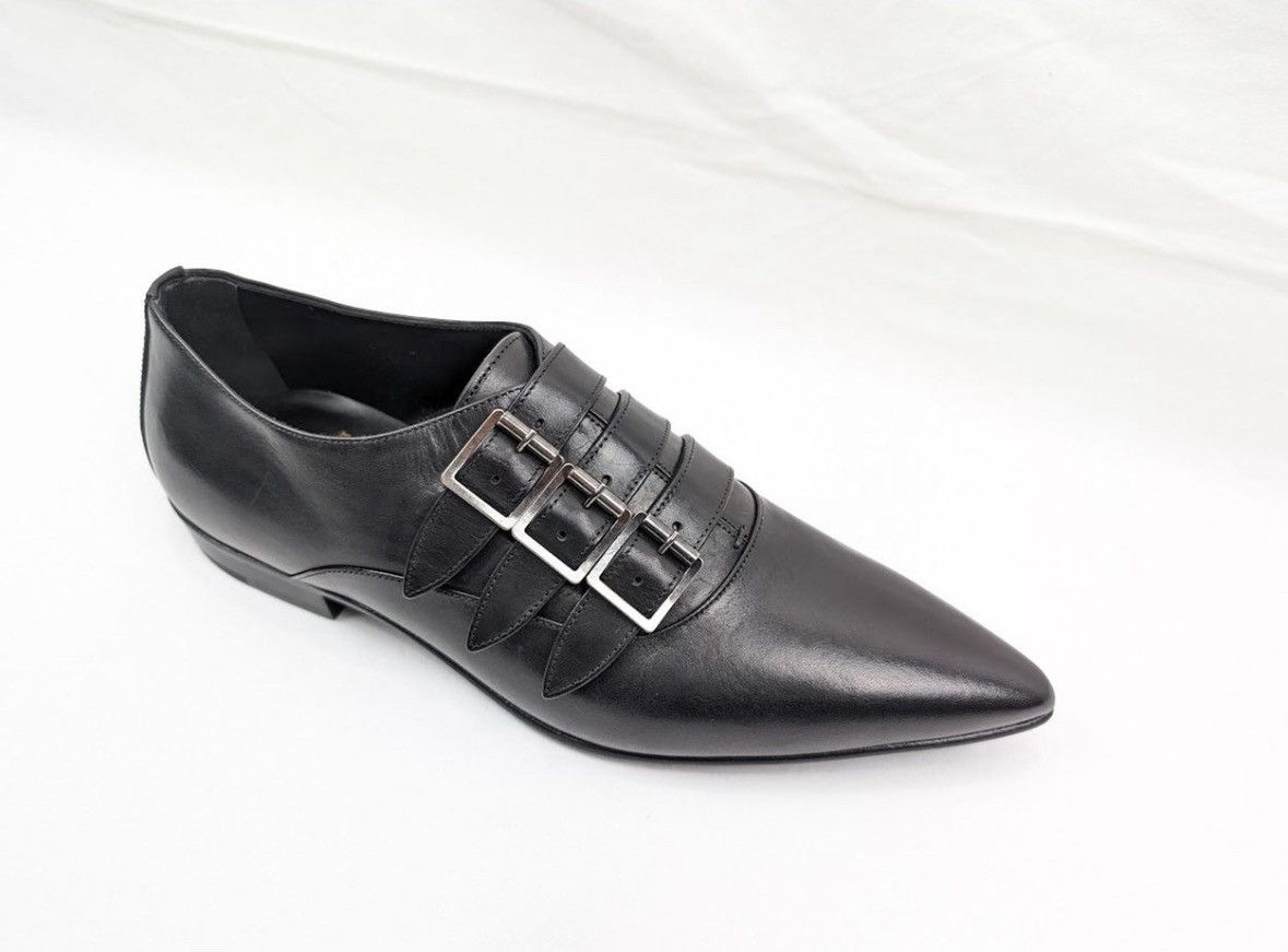 Saint Laurent Paris oc11z10524 Monkstraps in Leather in Black Size US 11 / EU 44 - 2 Thumbnail