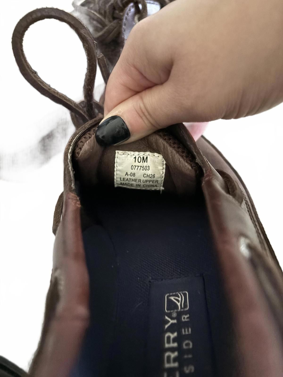 Designer NEW Sperry Top-Sider Authentic Brown Leather Boat Shoes Size US 10 / EU 43 - 4 Thumbnail