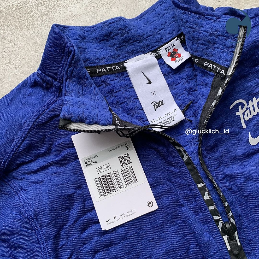 Nike × Patta Nike, X Patta Running Team Half Zip Long Sleeve Blue Size US XS / EU 42 / 0 - 3 Thumbnail