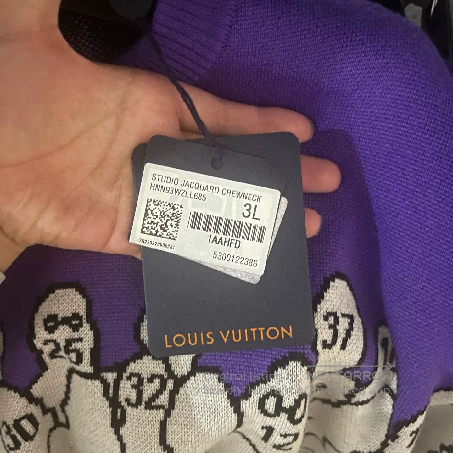 Louis Vuitton Louis Vuitton Purple Logo Jacquard Sweater. Size US M / EU 48-50 / 2 - 7 Thumbnail