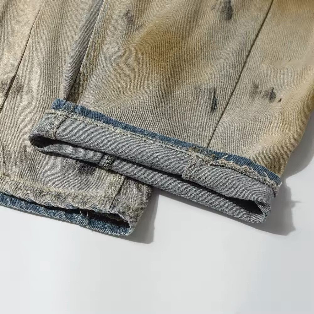 Jewelry Yellow Mud Dyed Dirty Jeans Size US 31 - 9 Thumbnail