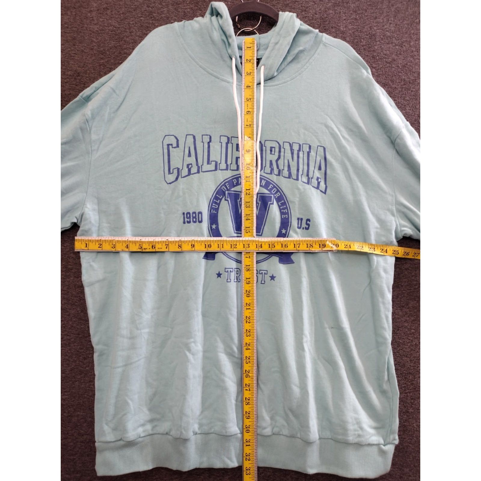 Shein SHEIN California West Coast Sweatshirt Women Blue 5XL California Logo Pullover Crew Neck Long Sleeve Solid All Seasons 5XL Womens Sweatshirt Size XXL / US 16-18 / IT 52-54 - 4 Thumbnail