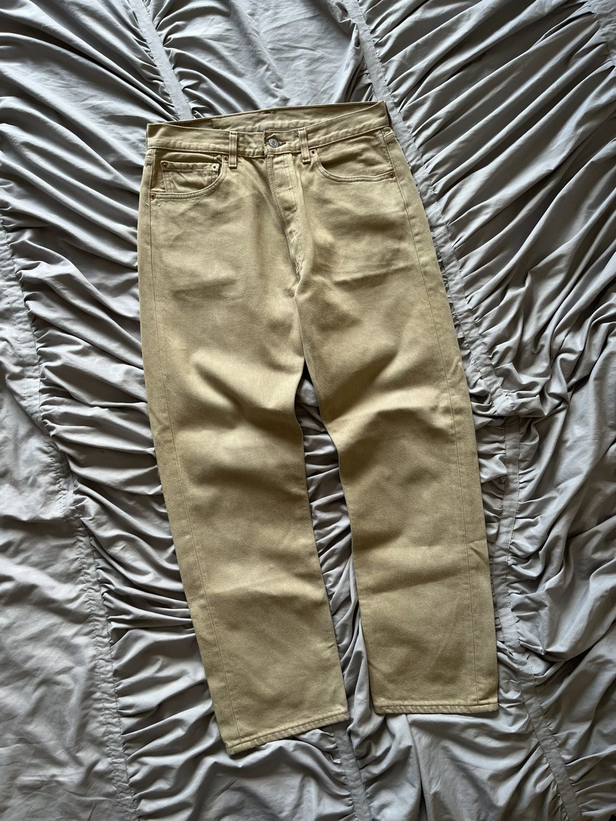 Levi's Vintage Clothing Levi’s 501 Vintage Khaki Denim Rare Faded Jeans Archive Size US 32 / EU 48 - 7 Thumbnail
