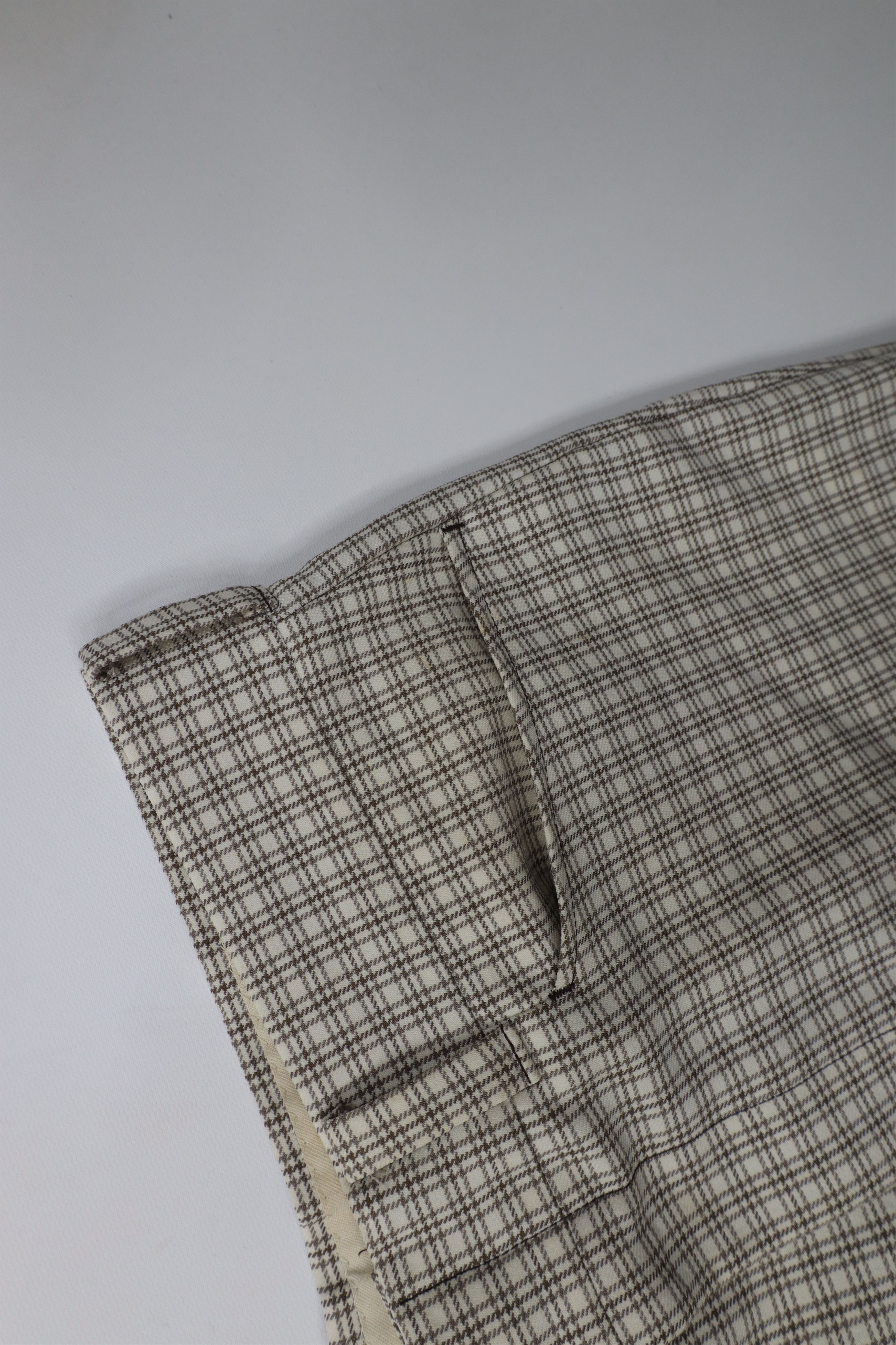 Vintage Vintage 70s Streetwear Flared Wide Leg Chino Pants Plaid USA Size US 36 / EU 52 - 7 Thumbnail