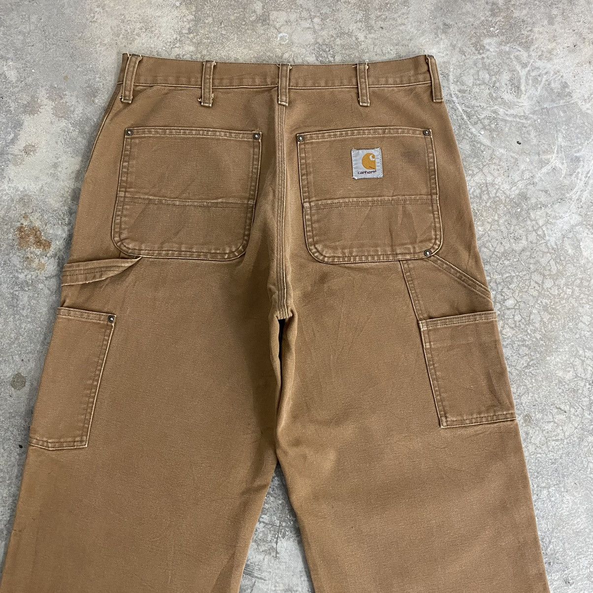 Carhartt Vintage Carhartt Double Knee Tan Dirty Carpenter Pants Size US 33 - 15 Thumbnail