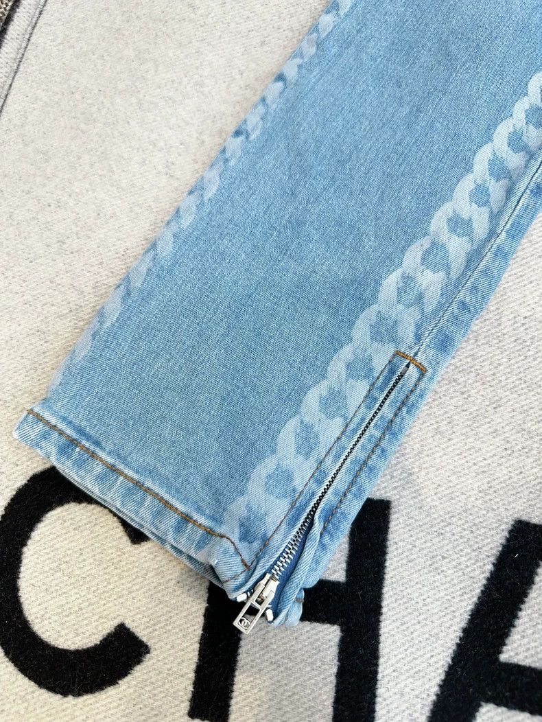 Chanel Chanel 19p light blue chain printed jeans Size 25" / US 0 / IT 36 - 3 Thumbnail