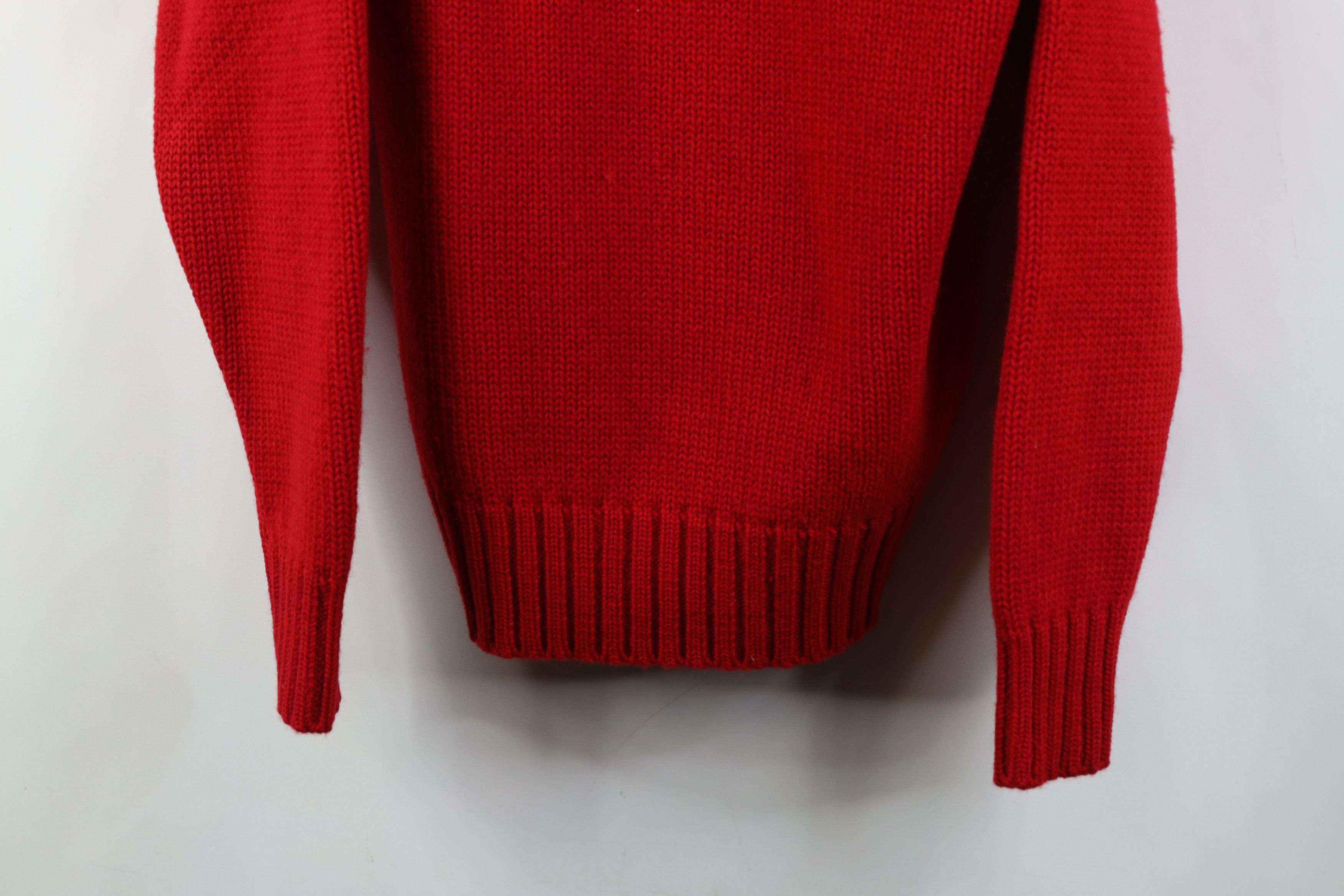 Ralph Lauren Vintage 70s 80s Ralph Lauren Heavyweight Wool Sweater Red Size L / US 10 / IT 46 - 3 Thumbnail