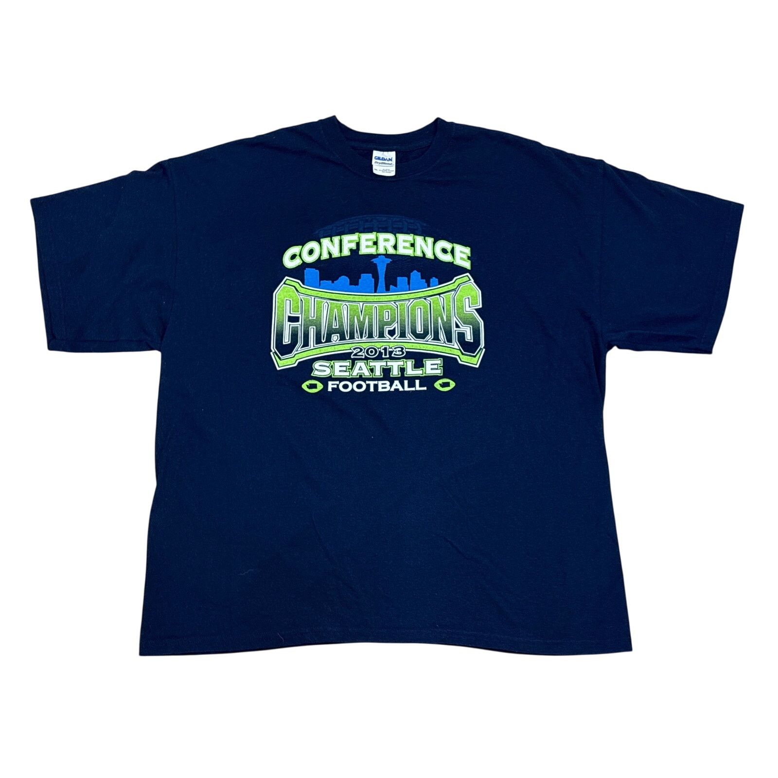 Gildan 2013 Seattle Seahawks Conference Champ Football XXL shirt Size US XXL / EU 58 / 5 - 1 Thumbnail