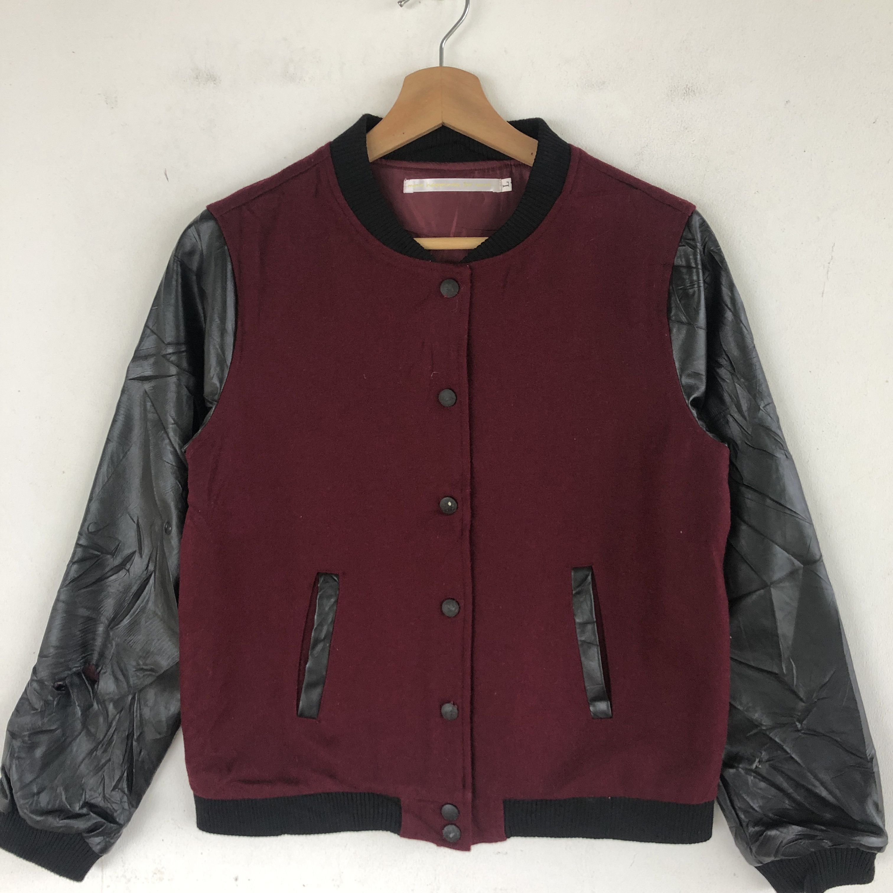 Japanese Brand × Vintage Vintage Y2k Japanese Varsity Jacket Wool Jackets Size XS / US 0-2 / IT 36-38 - 3 Thumbnail