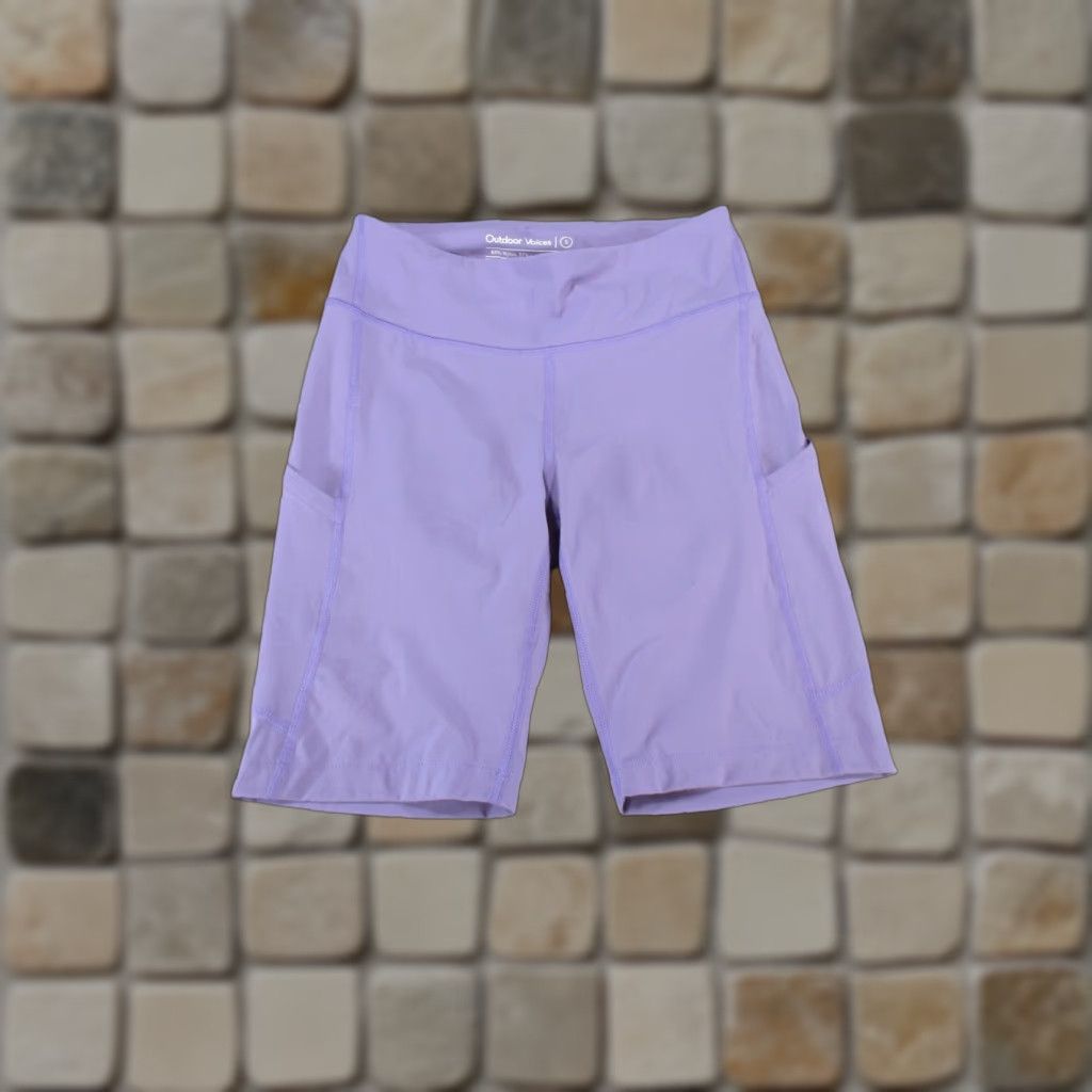 LIV Outdoor Outdoor Voices Shorts Women S Purple Biker Nylon Spandex Activewear Gym Running 90s? Size 28" / US 6 / IT 42 - 1 Thumbnail
