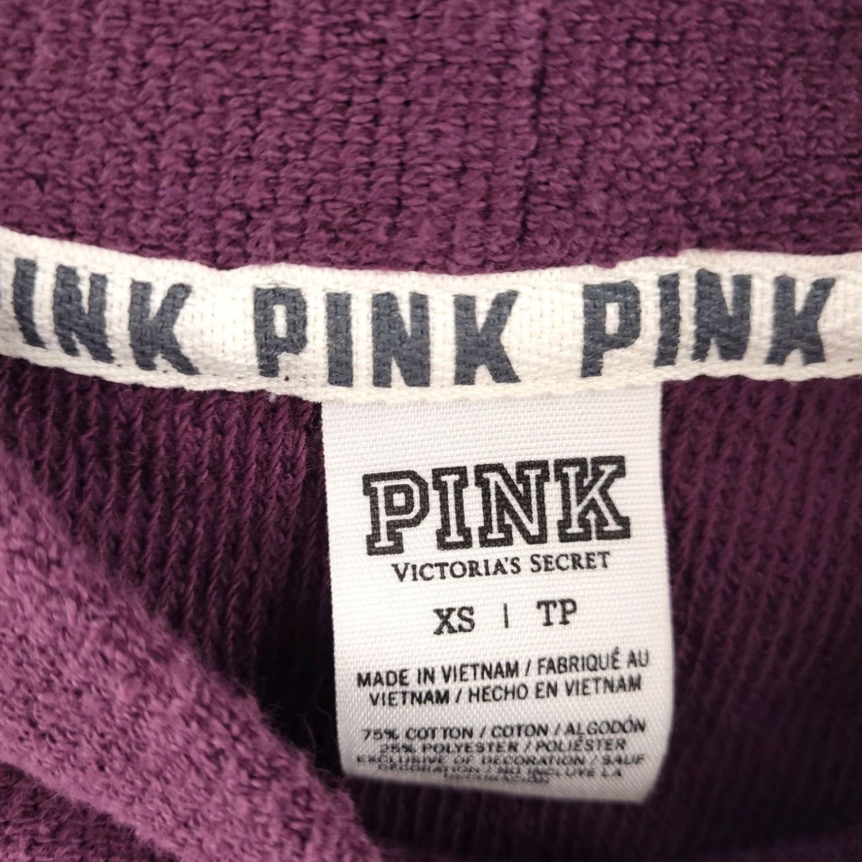 Victoria's Secret Victoria's Secret Mock Neck Sweater Women's XS Burgundy Pink Love Fuzzy Pullover Sweatshirt Long Sleeve Solid Size XS / US 0-2 / IT 36-38 - 3 Thumbnail