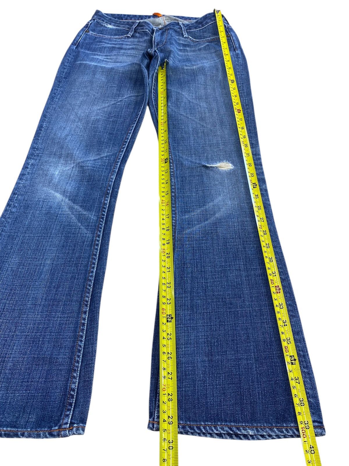 Japanese Brand Japanese Brand Dark Wash Ripped Style Flare Jeans Size US 28 / EU 44 - 7 Thumbnail