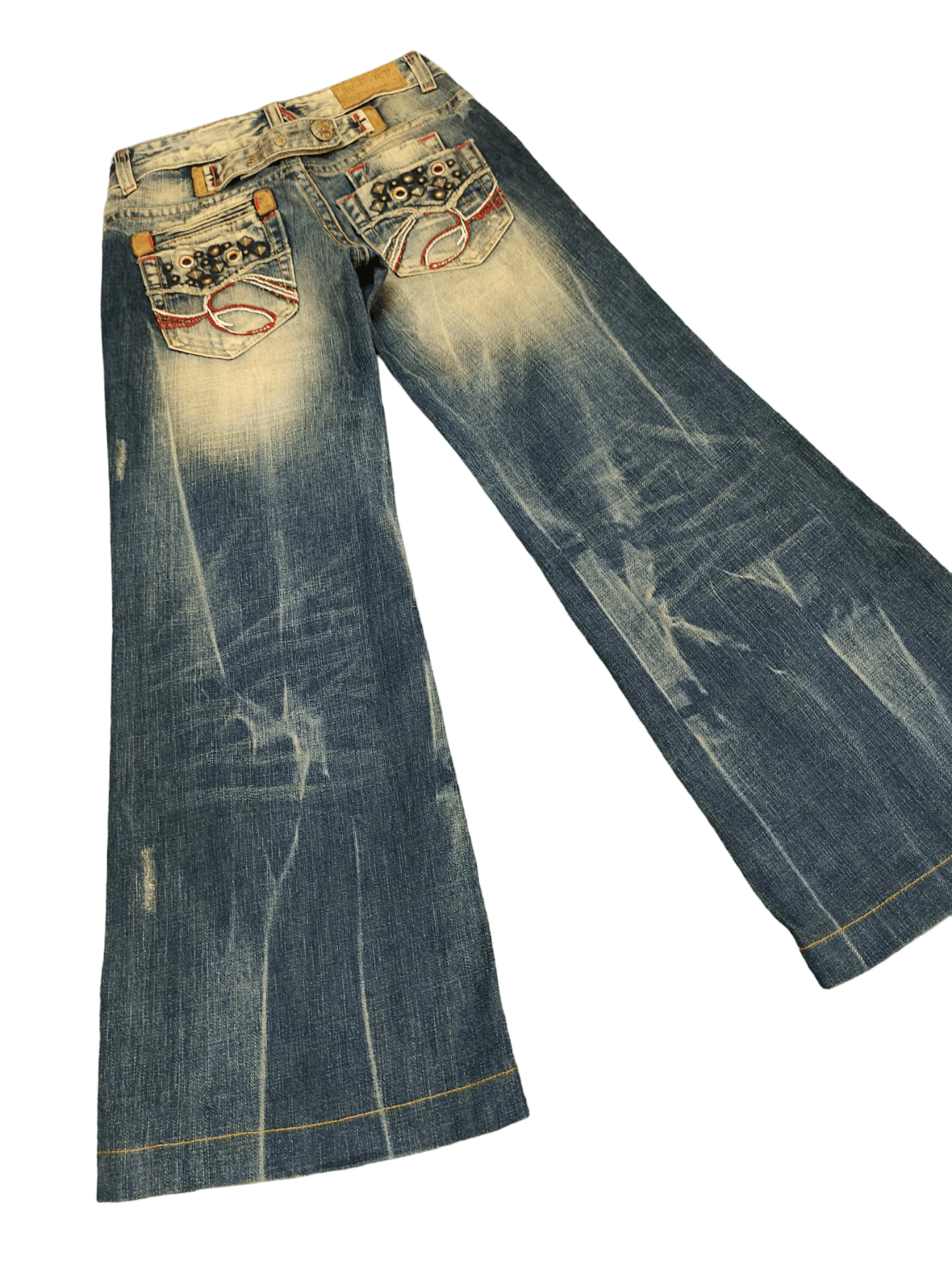If Six Was Nine Flare Jeans Studio RP Faded Bootcut Low Rise Jpg Style Size US 27 - 3 Thumbnail