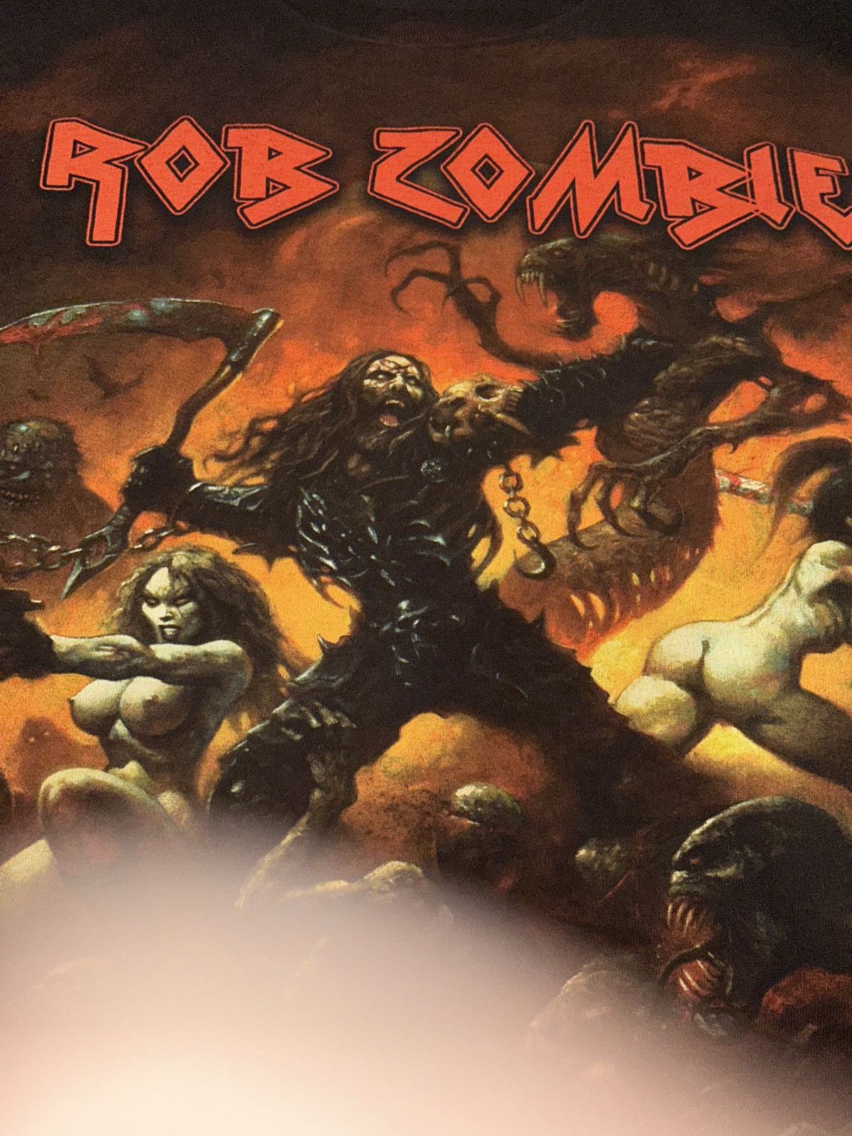 Delta Y2K 2010s ROB ZOMBIE Warrior Battle Scene Frazetta Style Size US XL / EU 56 / 4 - 5 Thumbnail