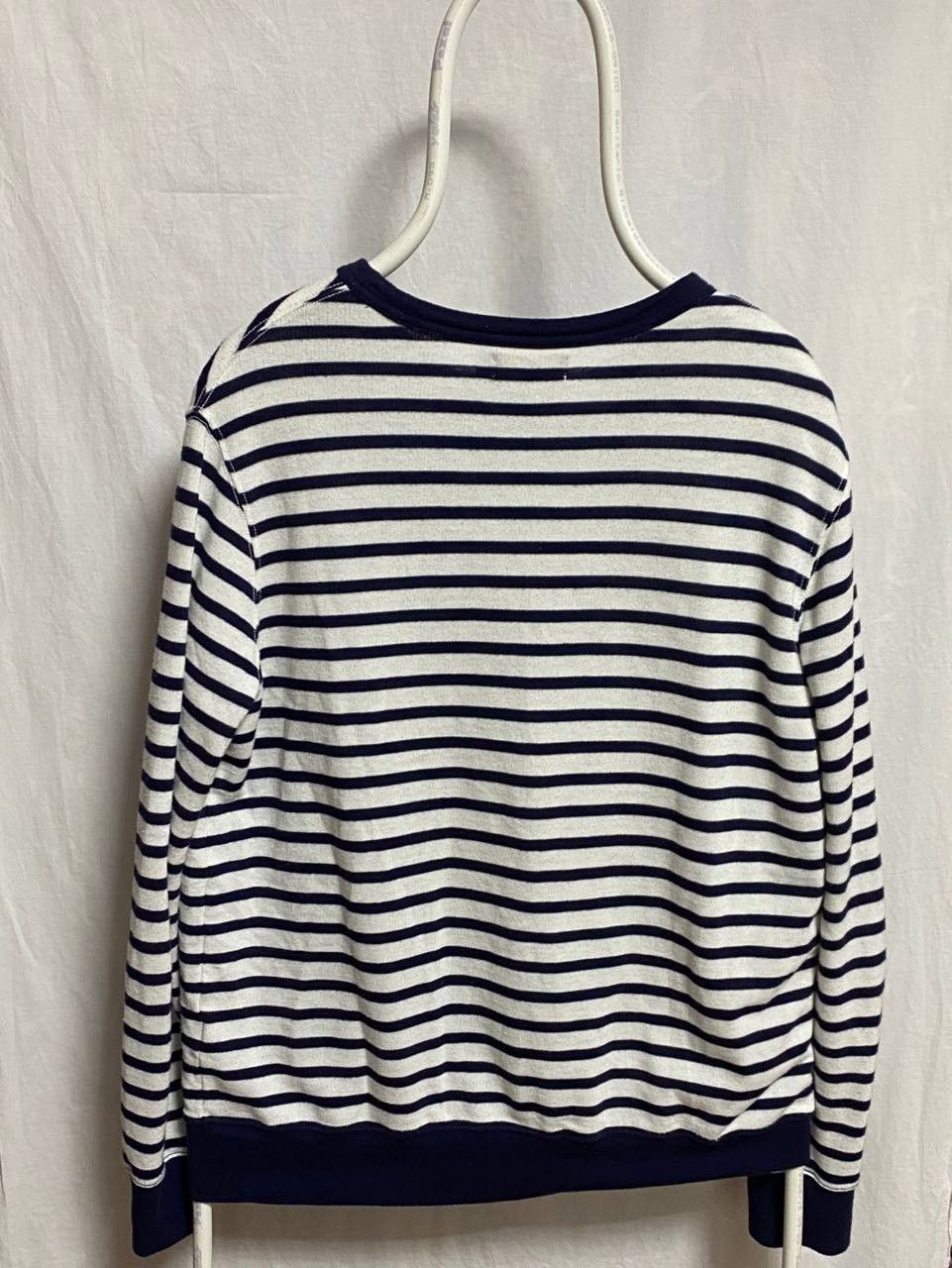 Polo Ralph Lauren 👕 Polo Ralph Lauren Striped Crewneck – Classic Navy & White Size US L / EU 52-54 / 3 - 2 Thumbnail