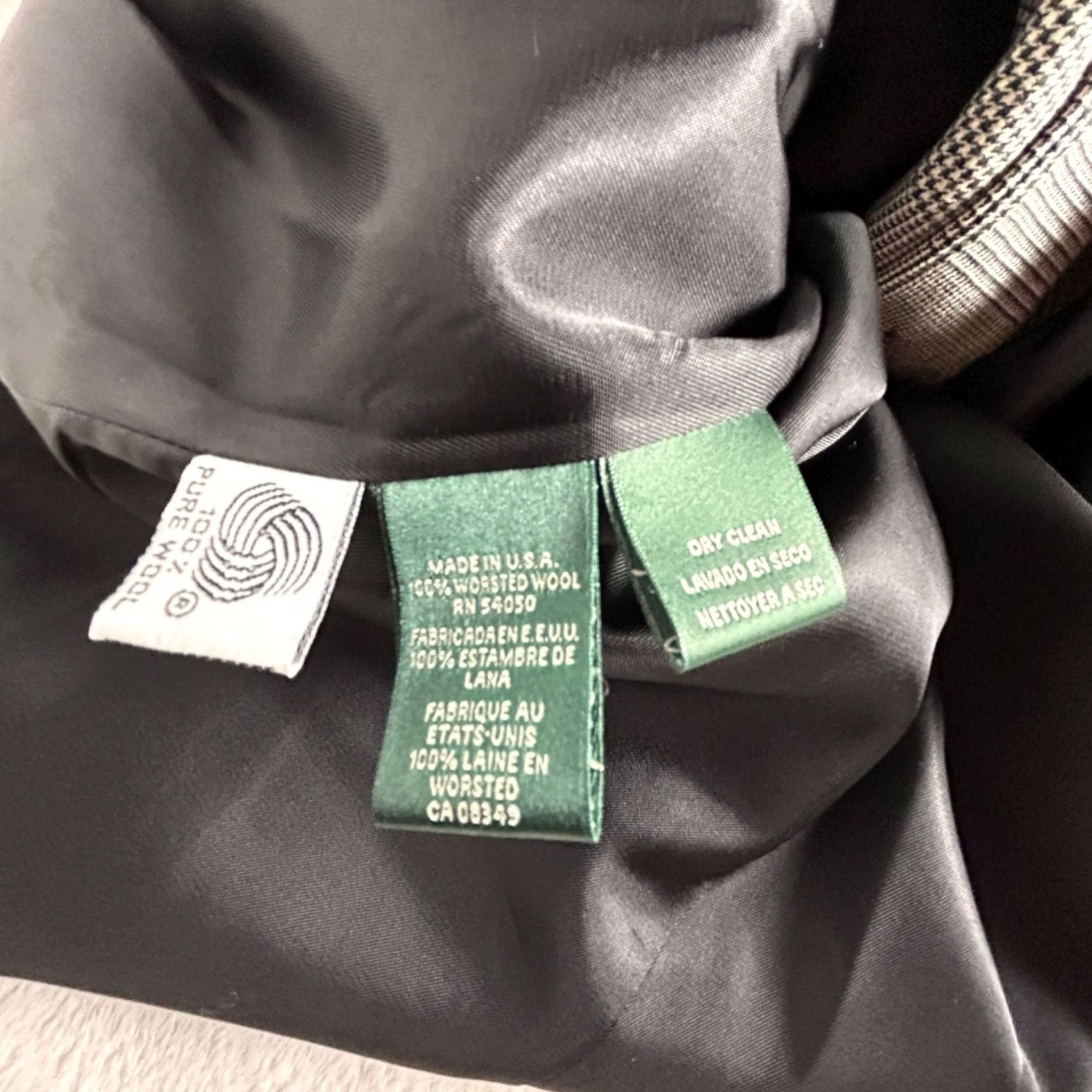 Ralph Lauren Lauren Ralph Lauren Women Wool Plaid Blazer Jacket Size 14 Single Breasted Black Size XL / US 12-14 / IT 48-50 - 4 Thumbnail