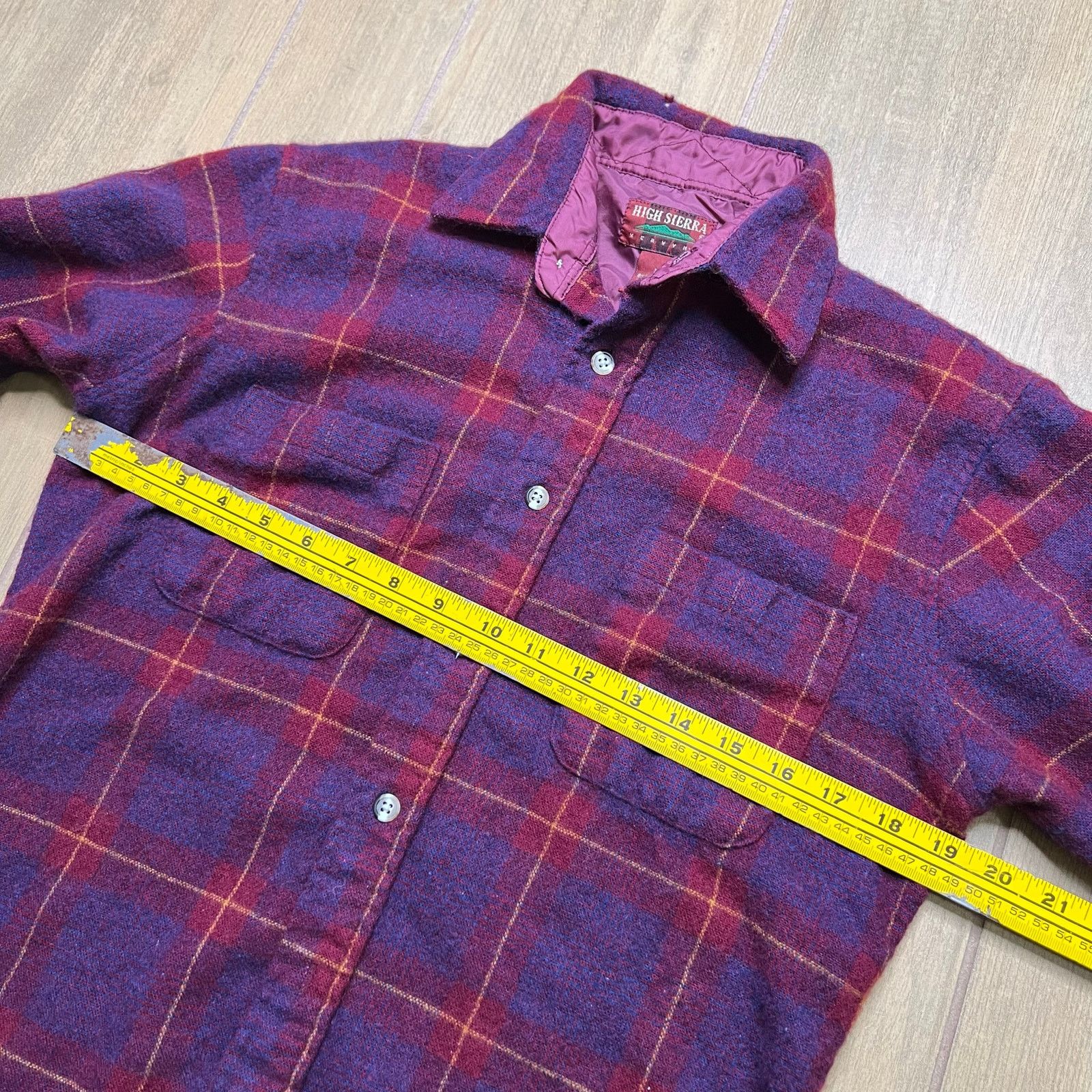 High Sierra Vintage High Sierra Wool Plaid Shirt Jacket Mens M Flaws Size US M / EU 48-50 / 2 - 6 Thumbnail