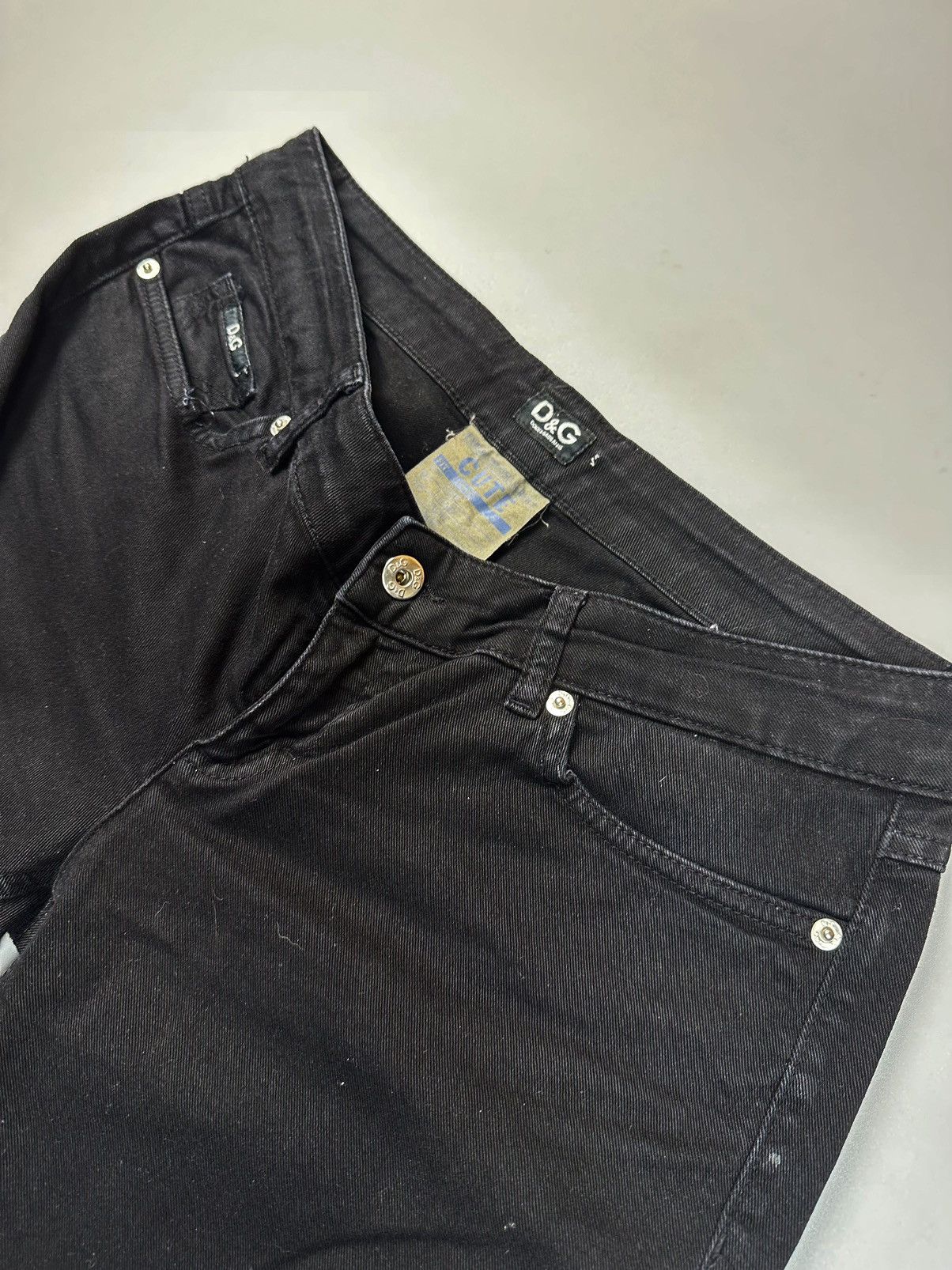 Dolce & Gabbana × Vintage Black tapered dolce&gabbana jeans 29 Size 29" - 3 Thumbnail