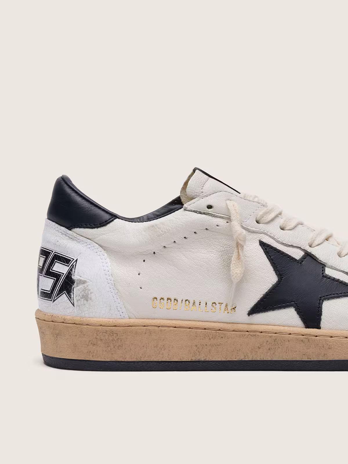 Golden Goose o1d2blof0326 Ball Star Sneakers in White/Black Size US 9 / EU 42 - 3 Thumbnail