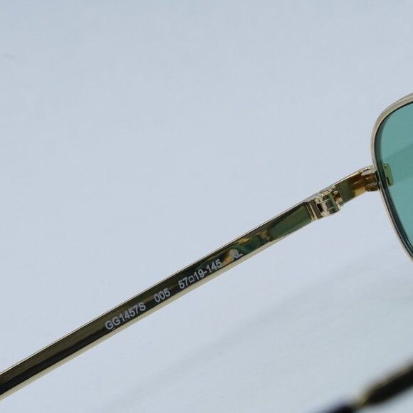 Gucci 🕶️ New Gucci GG1457S 005 Sunglasses - Gold Frame, Green Size ONE SIZE - 8 Thumbnail