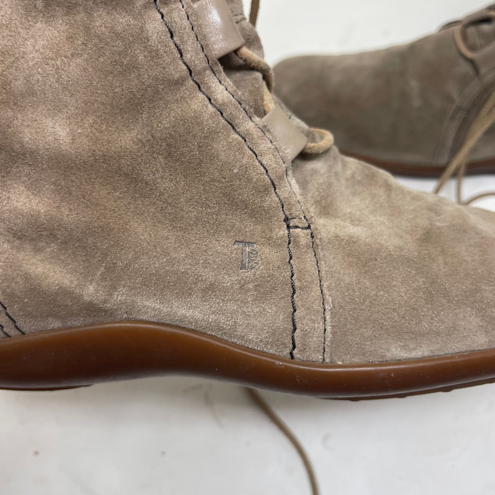Tod's Tod's Grey Suede Lace-Up Ankle Boots 38.5 US 6 Size US 6 / IT 36 - 6 Thumbnail