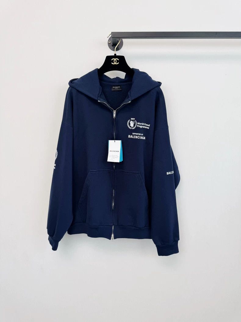 Balenciaga Balenciaga Navy blue coat Size S / US 4 / IT 40 - 1 Thumbnail