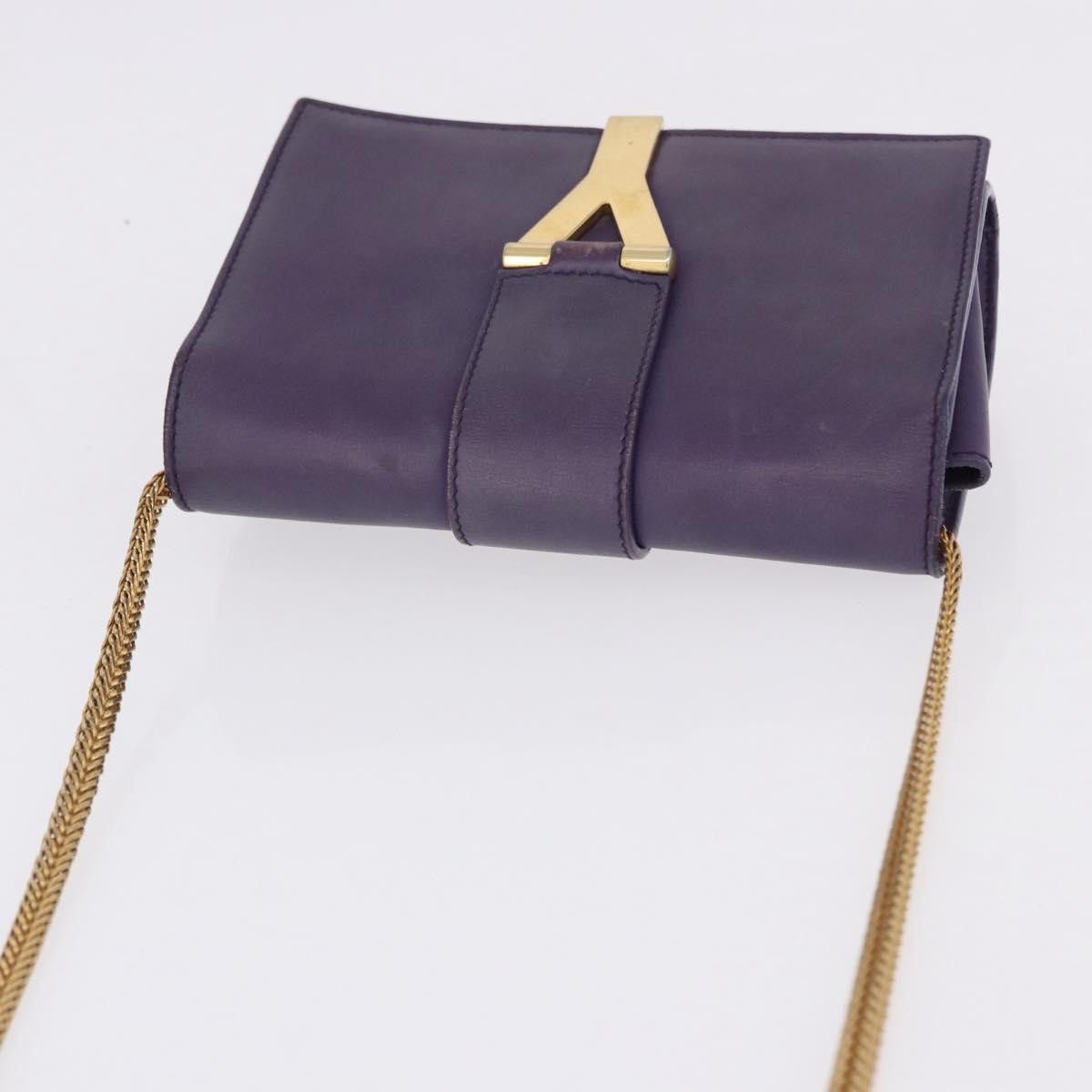 Saint Laurent Paris SAINT LAURENT Classic Y Line Chain Satchel Small Bag Leather Size ONE SIZE - 6 Thumbnail