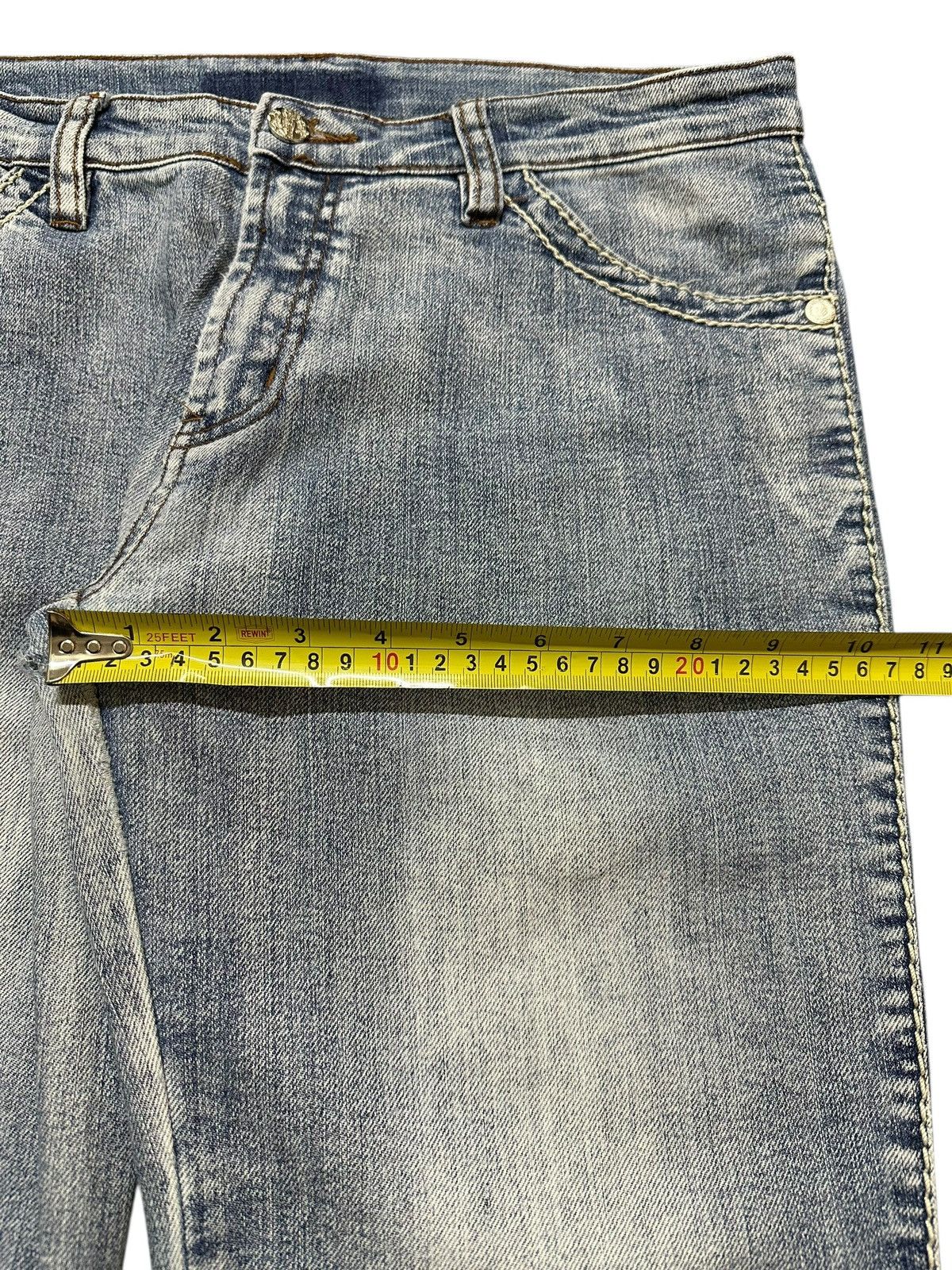 Hysteric Glamour Vintage Japanese Brand Blue Faded Wash Style Flare Jeans Size US 32 / EU 48 - 14 Thumbnail