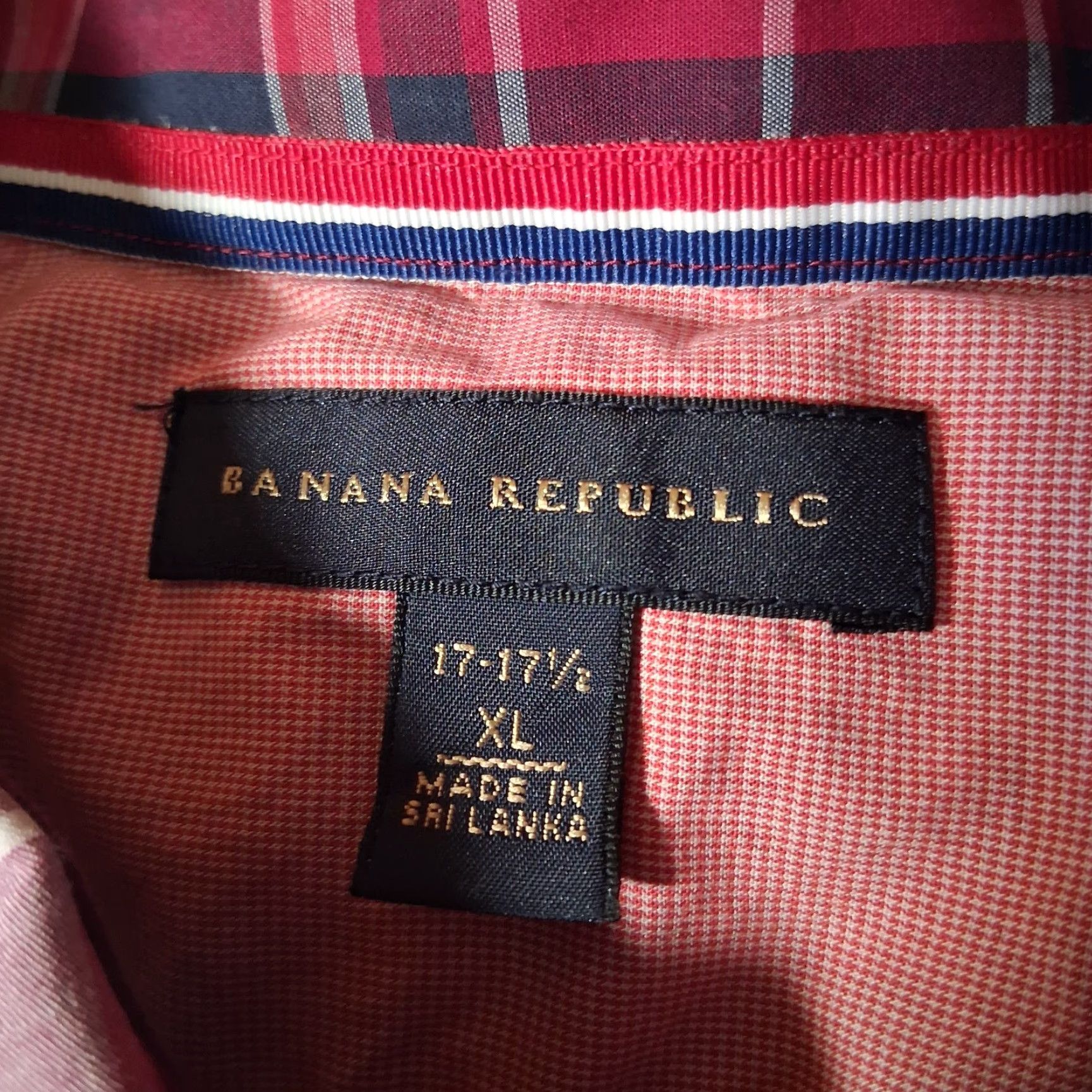 Banana Republic Banana Republic Shirt Men XL Red Plaid Button-Up Long Sleeve Collared Shirt, Button Front, Cotton Blend, Preppy, Office Wear, Business Casual Size US XL / EU 56 / 4 - 4 Thumbnail