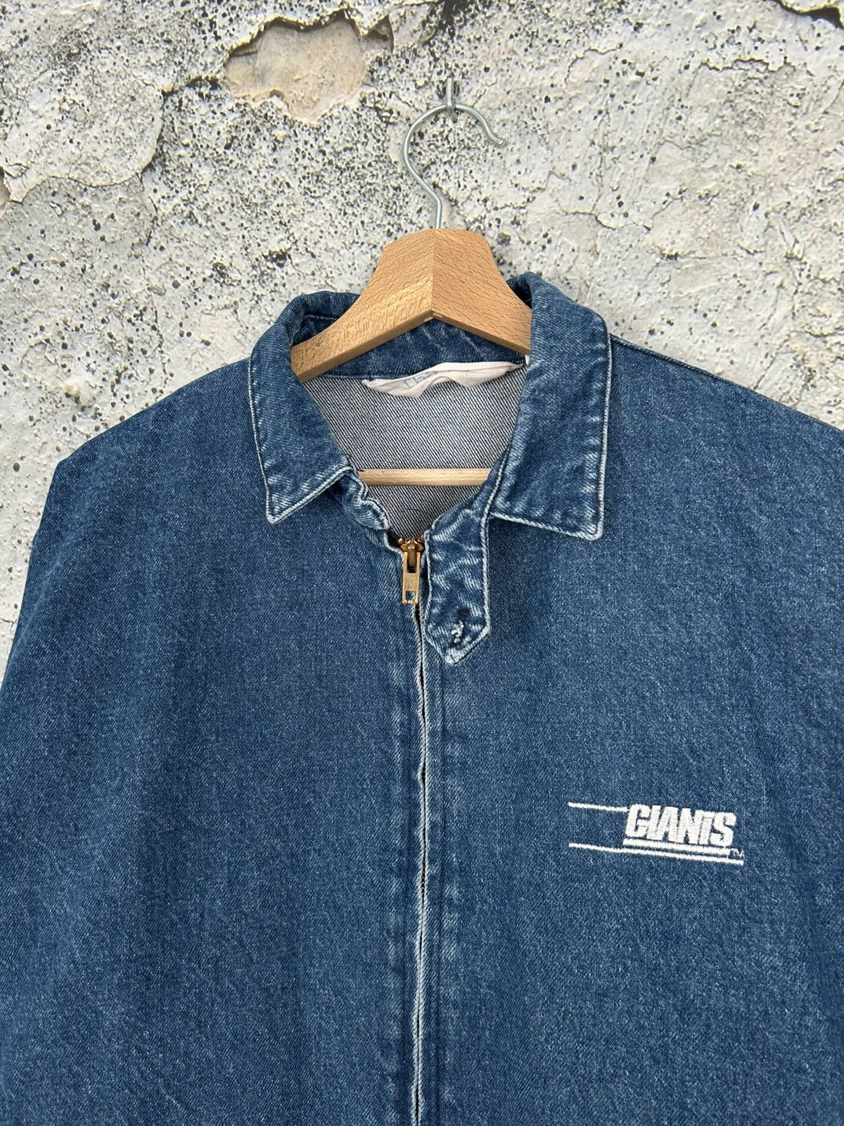 Vintage Vintage New York Giants Chalk Line Denim Jacket 90s NFl Size US L / EU 52-54 / 3 - 3 Thumbnail