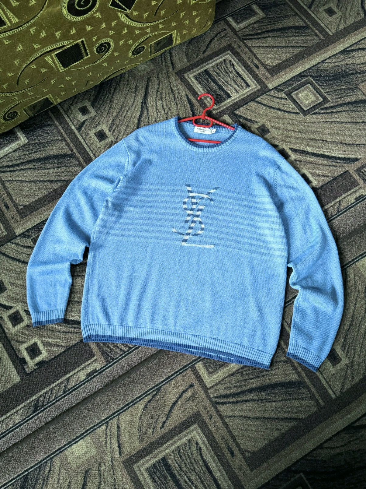 Yves Saint Laurent Rare Vintage Sweater Big Logo Yves Saint Laurent YSL Size US XXL / EU 58 / 5 - 2 Thumbnail