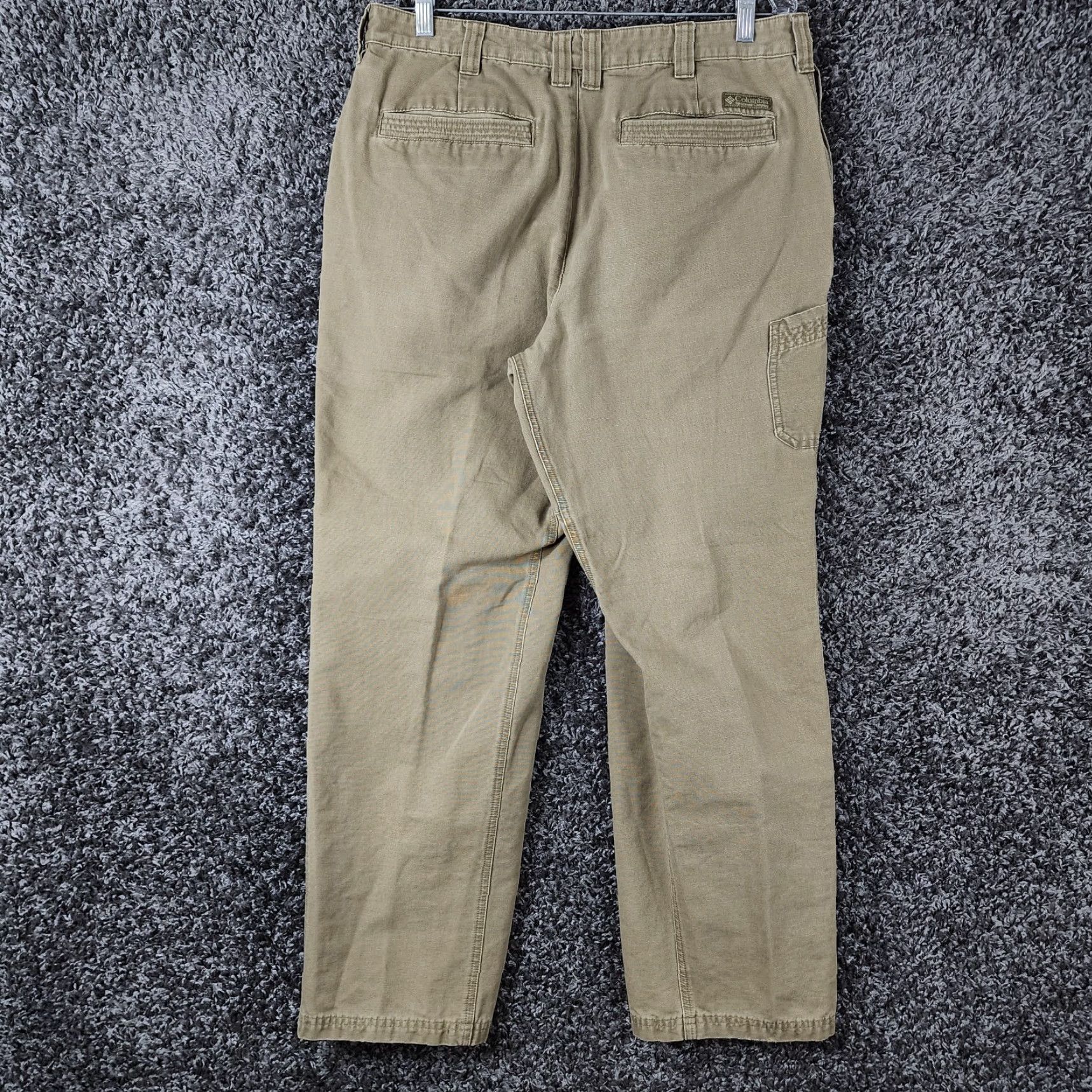 Vintage Columbia Mens Carpenter Pants Size 34x31 Beige Straight Size US 34 / EU 50 - 6 Thumbnail