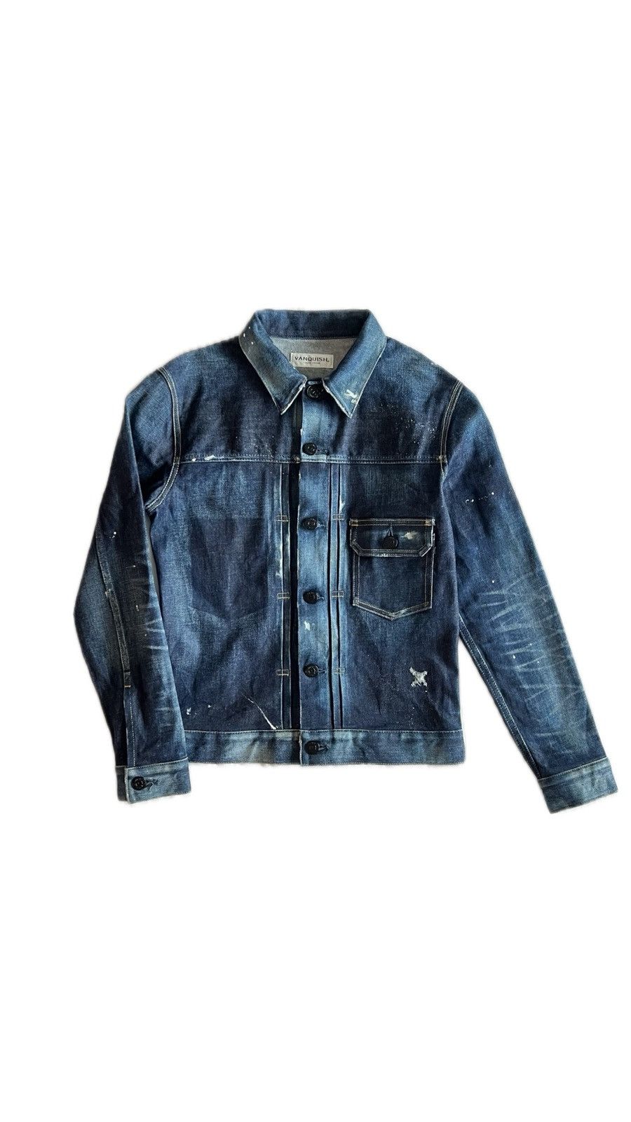Vanquish Vanquish Painted Denim Jacket (Made in Japan, mid-2010s) Size US M / EU 48-50 / 2 - 1 Thumbnail