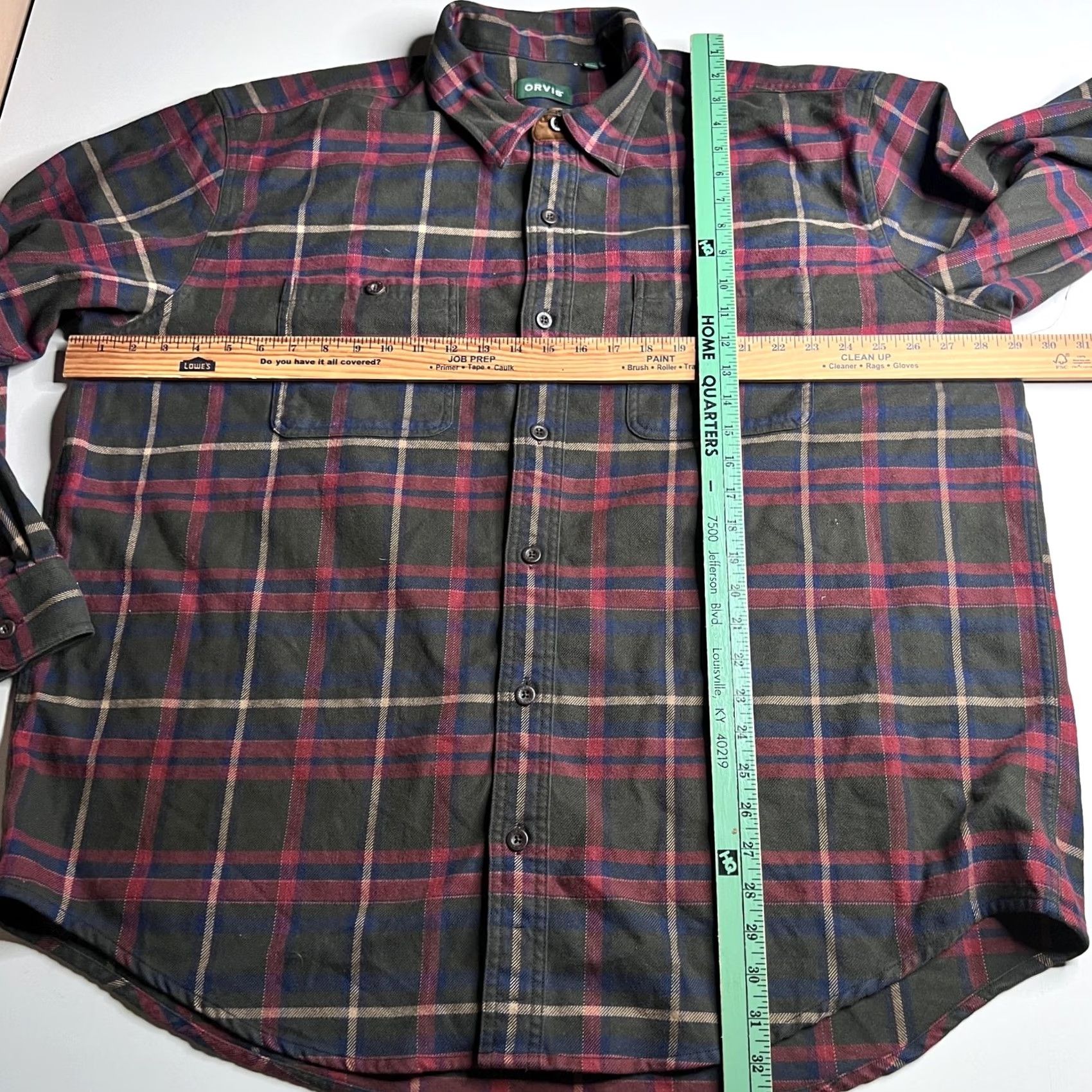 Orvis Orvis Shirt Mens 2XL Green Plaid Flannel Long Sleeve Button Up Casual Workwear Size US XXL / EU 58 / 5 - 5 Thumbnail
