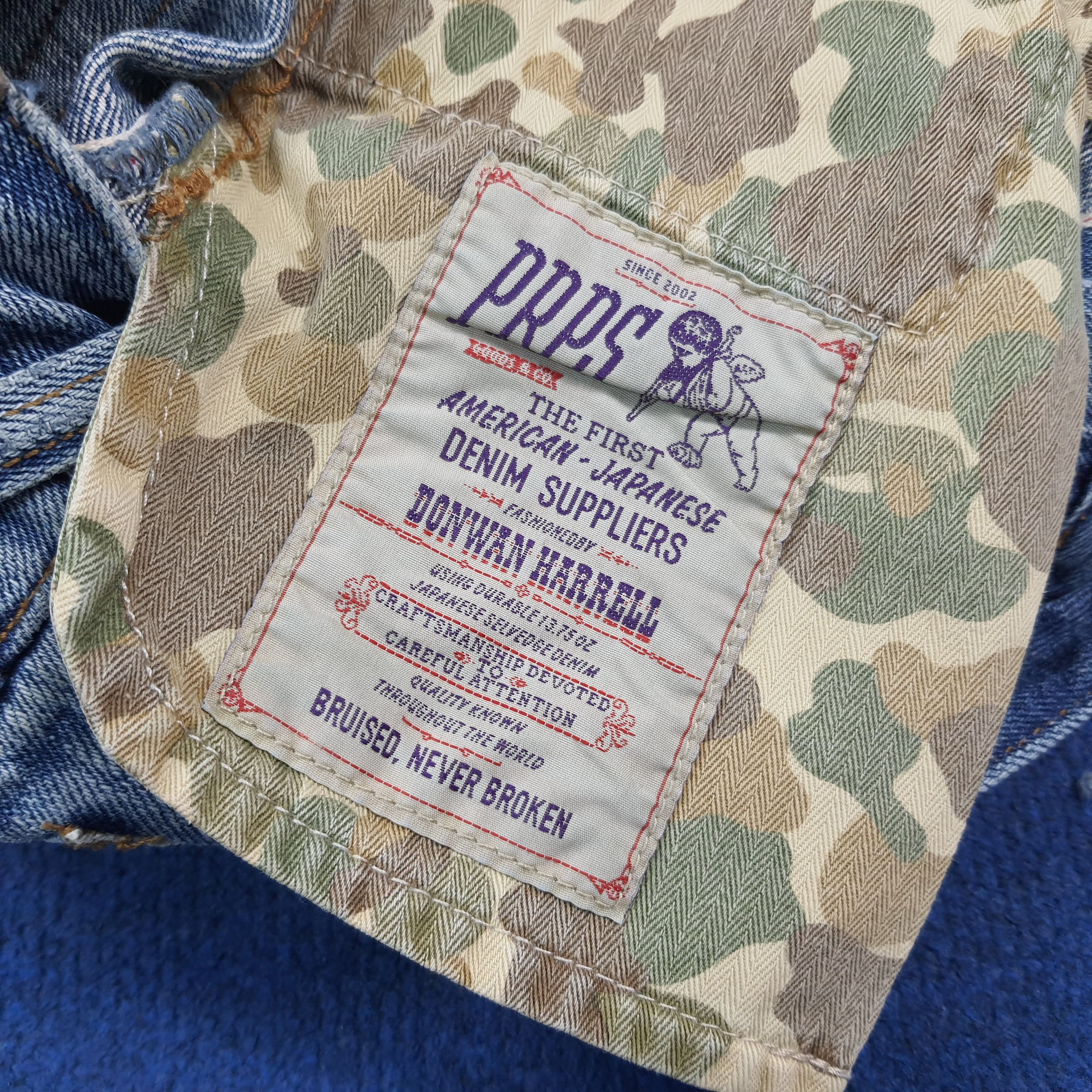 Prps Vintage PRPS Selvedge Camo Pocket Distressed Jeans C297N16 Size US 31 - 11 Thumbnail