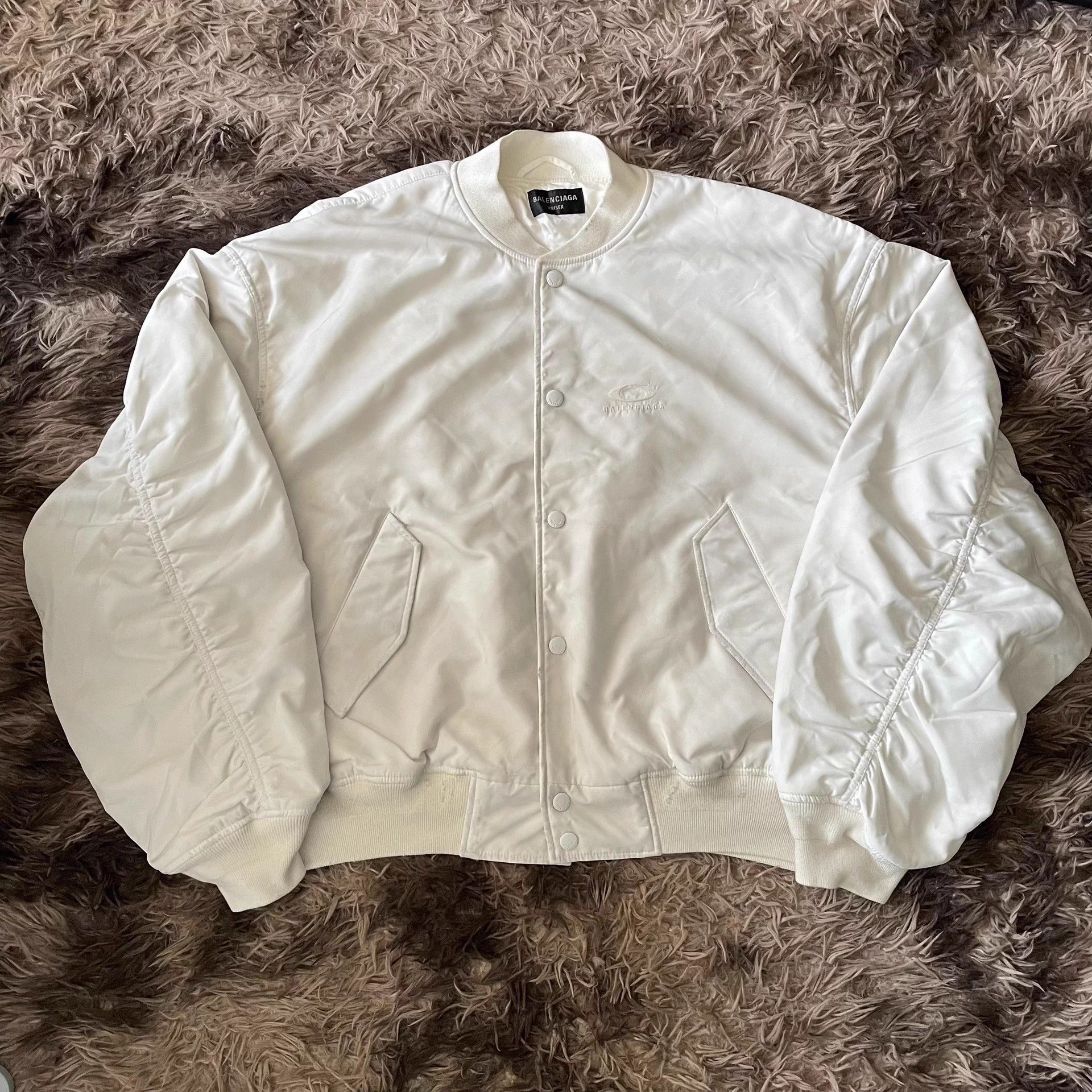 Balenciaga Balenciaga 2025 New Mud-Dyed Distressed Bomber Jacket Size US S / EU 44-46 / 1 - 1 Thumbnail