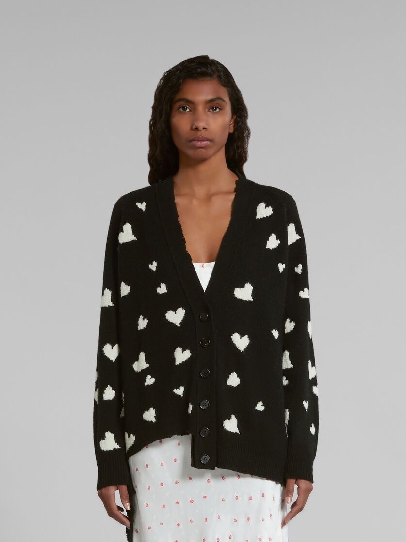 Marni o1w1db10824 Wool Cardigan in Black Size XS / US 0-2 / IT 36-38 - 2 Thumbnail