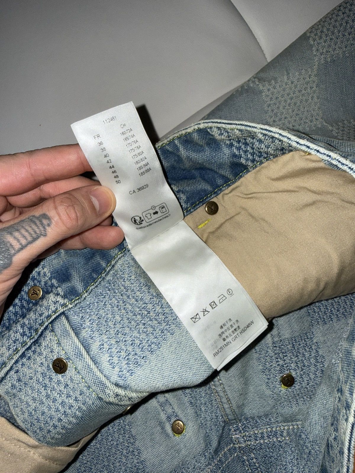 Louis Vuitton Damier skate denim jeans 34 Size US 34 / EU 50 - 9 Thumbnail