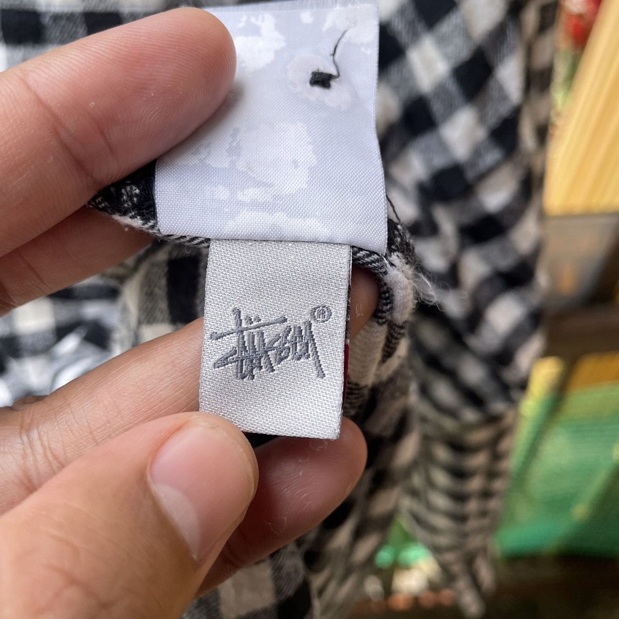 Stussy × Vintage 🔥Vintage Y2K Stussy Checkerd Flannel Buttons Shirts Size US L / EU 52-54 / 3 - 12 Thumbnail