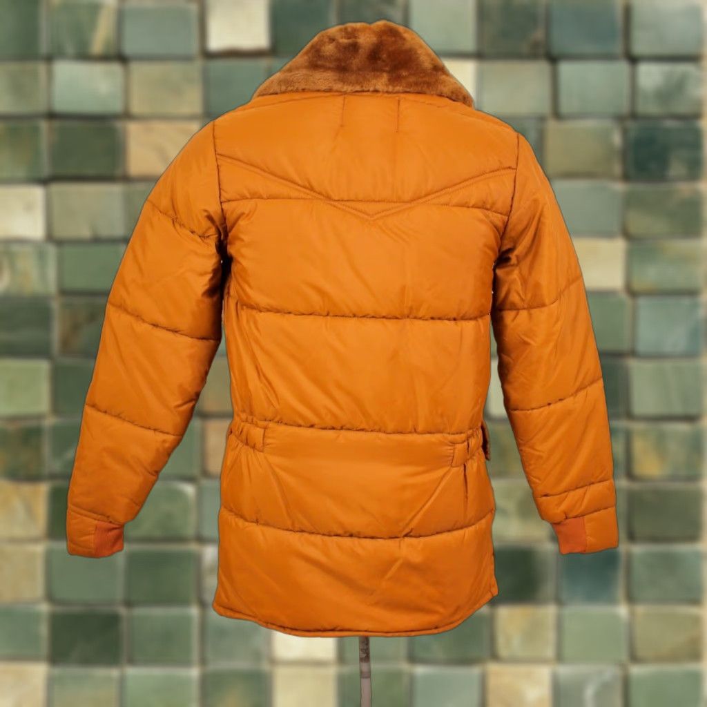Walls Walls VTG 1970s Puffer Coat XS Brown Nylon Mens Puffer Coat 70s Walls NOS Vintage Coat Size US XS / EU 42 / 0 - 1 Thumbnail
