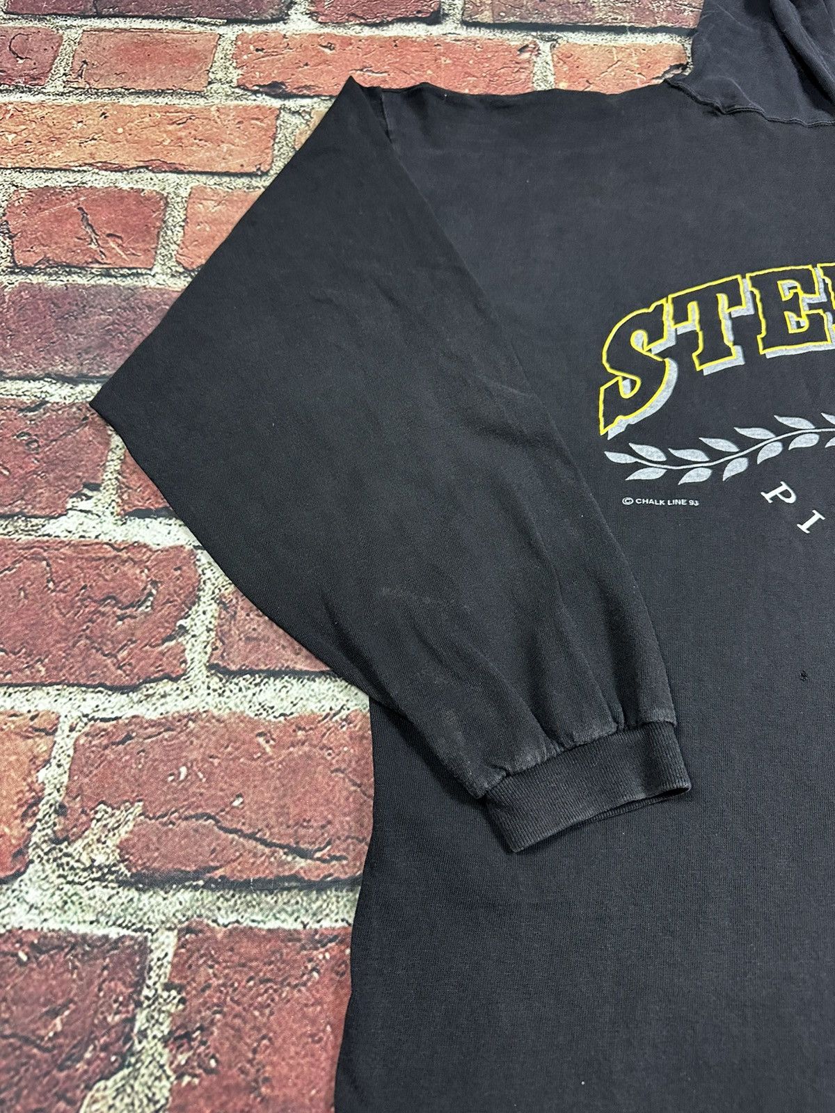 Chalk Line Vintage 1993 PITTSBURGH STEELERS Long Sleeve Hoodie Tee Size US L / EU 52-54 / 3 - 14 Thumbnail