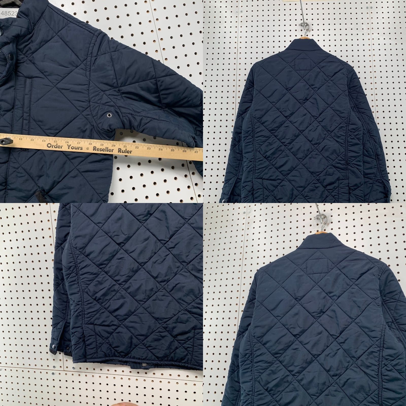 J.Crew J.Crew Quilted Jacket Mens Small Navy Blue Diamond Quilt Corduroy Trim Suffolk Size US S / EU 44-46 / 1 - 9 Thumbnail