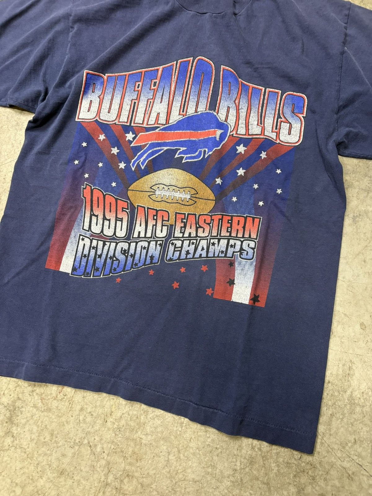 NFL Vintage 1995 Buffalo Bills AFC Champions T-Shirt Size US L / EU 52-54 / 3 - 4 Thumbnail