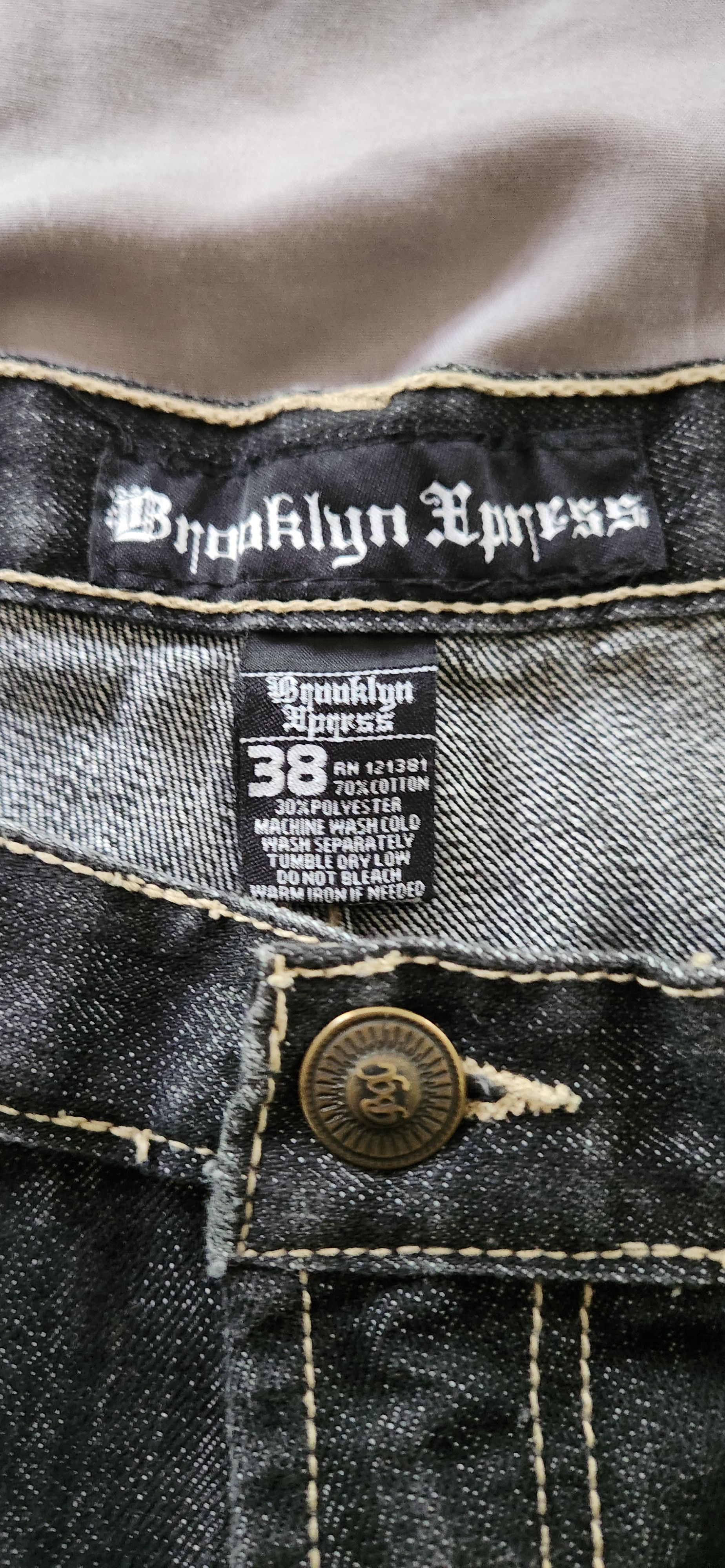 JNCO Y2K Dark Denim Baggy Shorts Size US 38 / EU 54 - 2 Thumbnail
