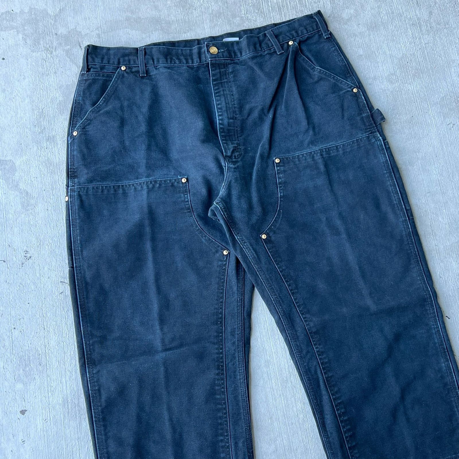 Carhartt × Vintage Carhartt black double knee work wear carpenter pants Size US 39 - 2 Thumbnail