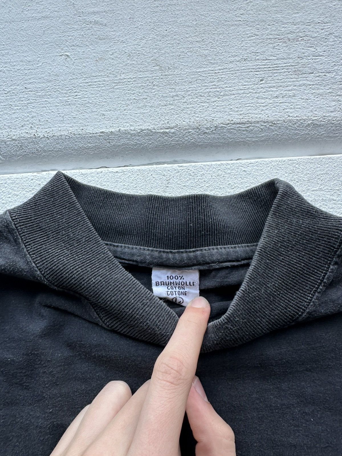 Japanese Brand × Vintage 🚨Vintage 80s Japanese Style Faded Blank Tee shirt Y2K rare Size US L / EU 52-54 / 3 - 4 Thumbnail