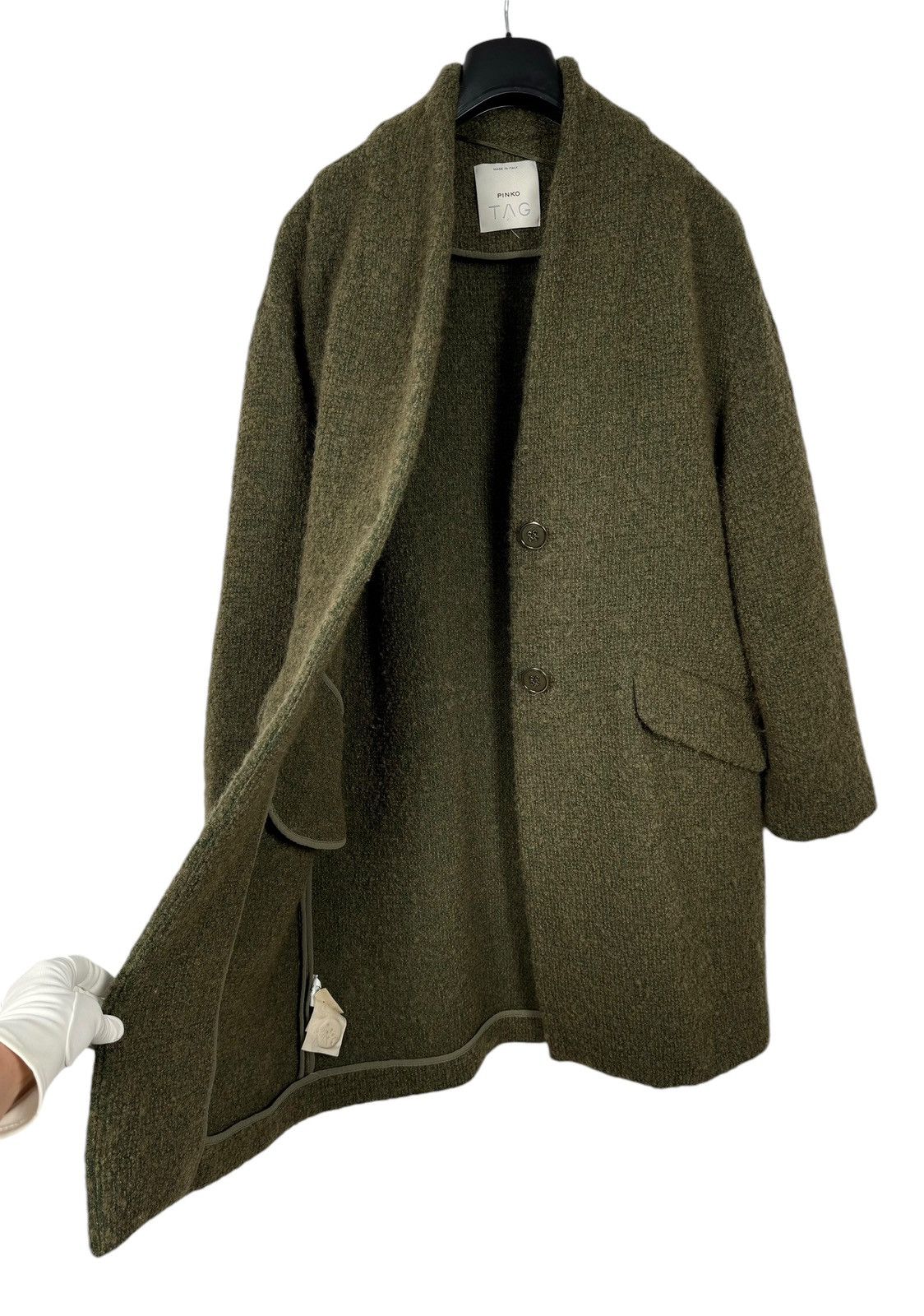 Pinko Pinko Lana Wool- Cotton Coat size US10 Size L / US 10 / IT 46 - 14 Thumbnail