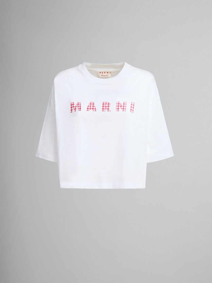 Marni o1w1db10426 Jersey Cotton T Shirt in White Size S / US 4 / IT 40 - 1 Thumbnail