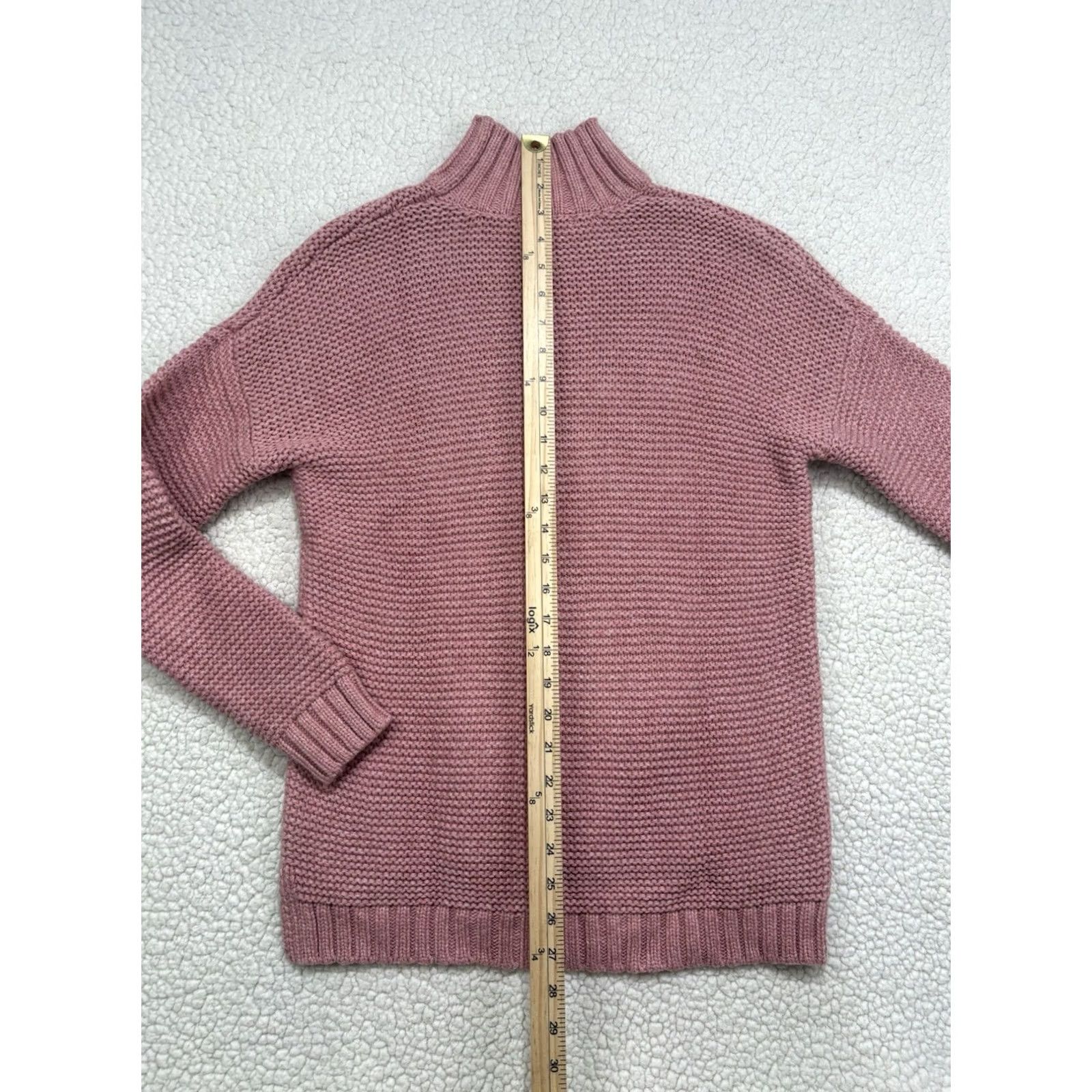 Marine Layer Marine Layer Womens XS Chunky Knit Ash Rose Merino Wool Sweater Size XS / US 0-2 / IT 36-38 - 7 Thumbnail